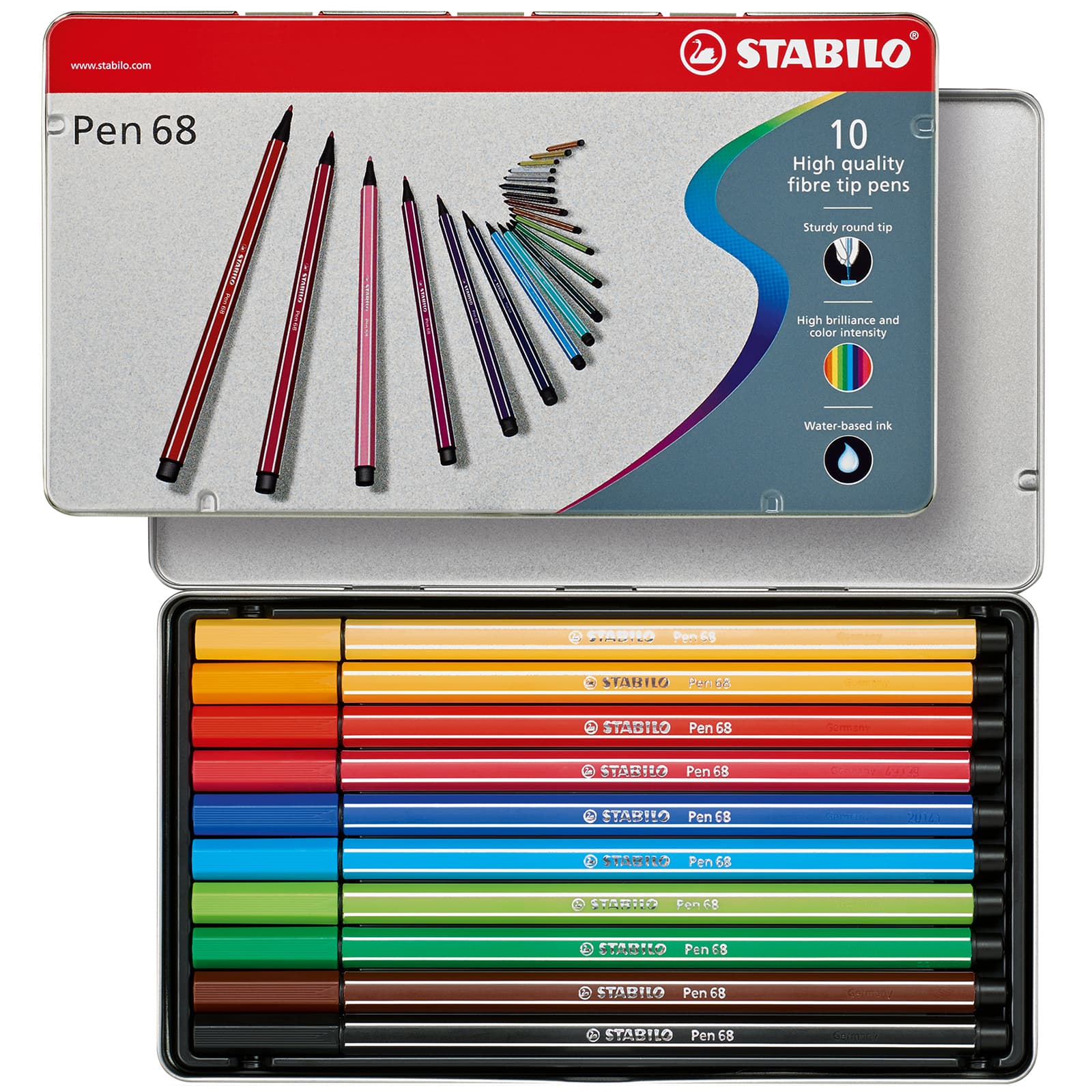 Stabilo Pen 68 Marker Set Metal Box Set of 20 