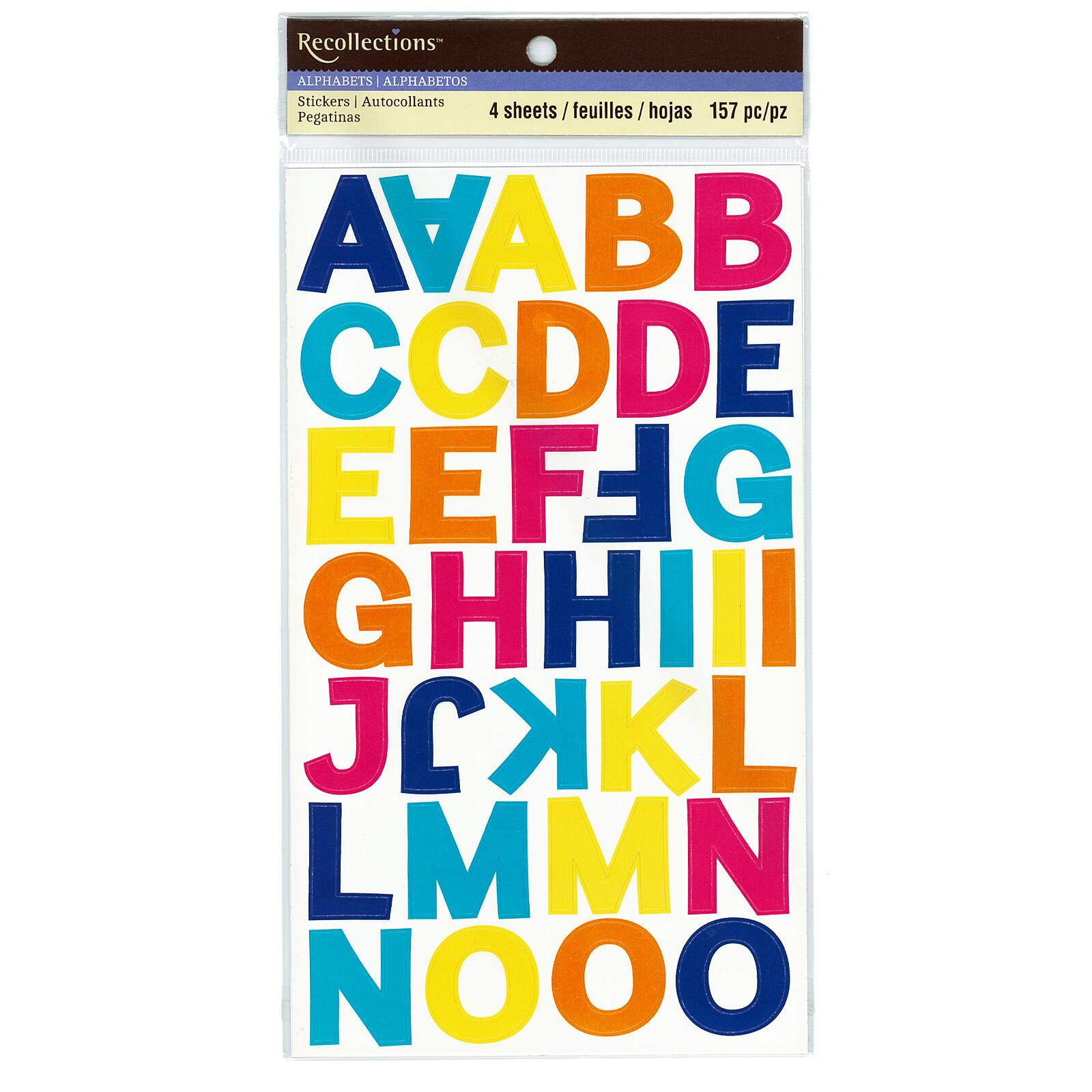 Multicolored Block Alphabet Stickers by Recollections™ | Letters ...