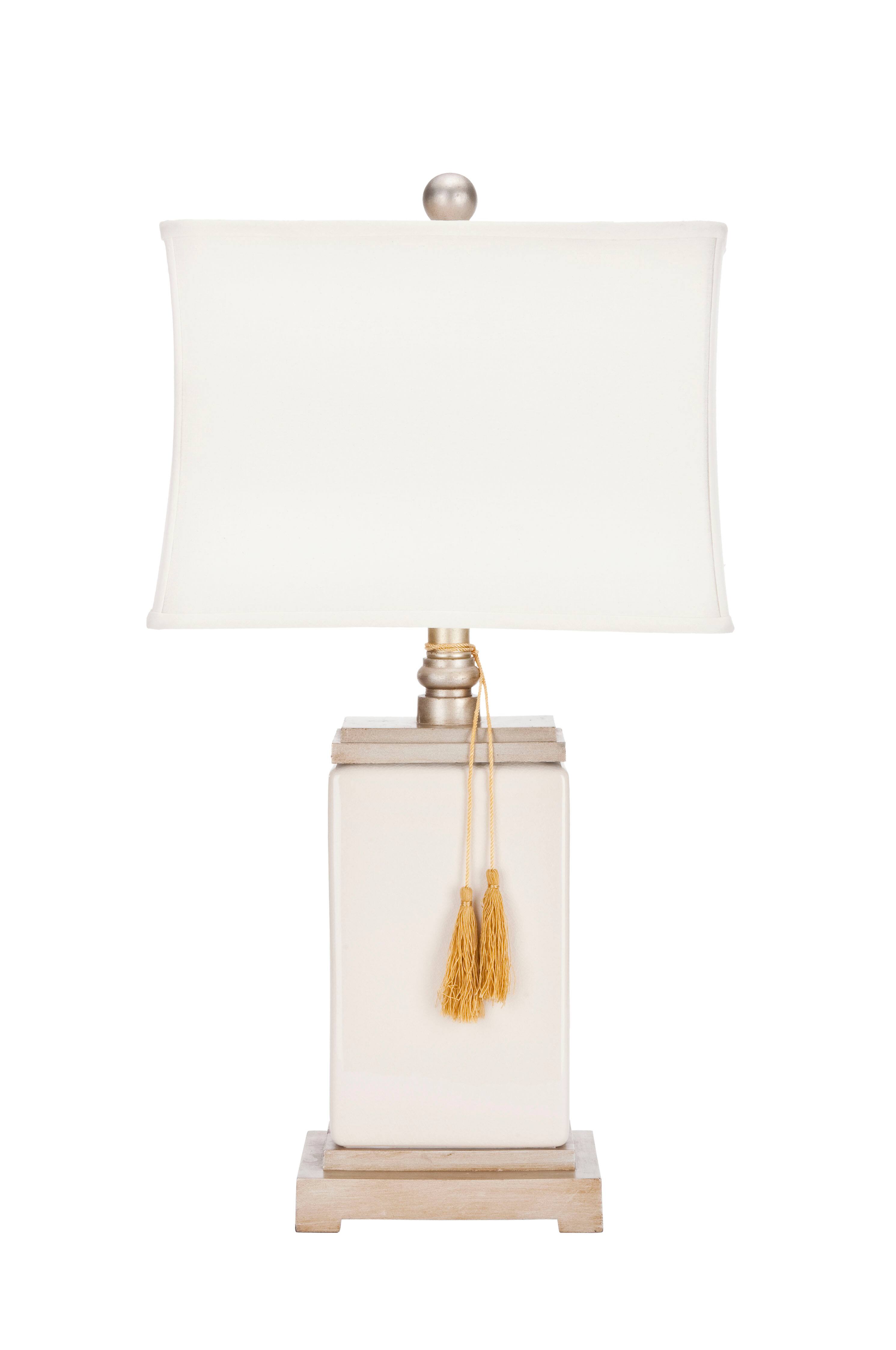 Amiliana Tassel Lamp in Creme