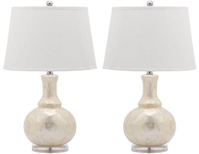 Shelley Gourd Table Lamp Set in White | Table Lamps | Michaels