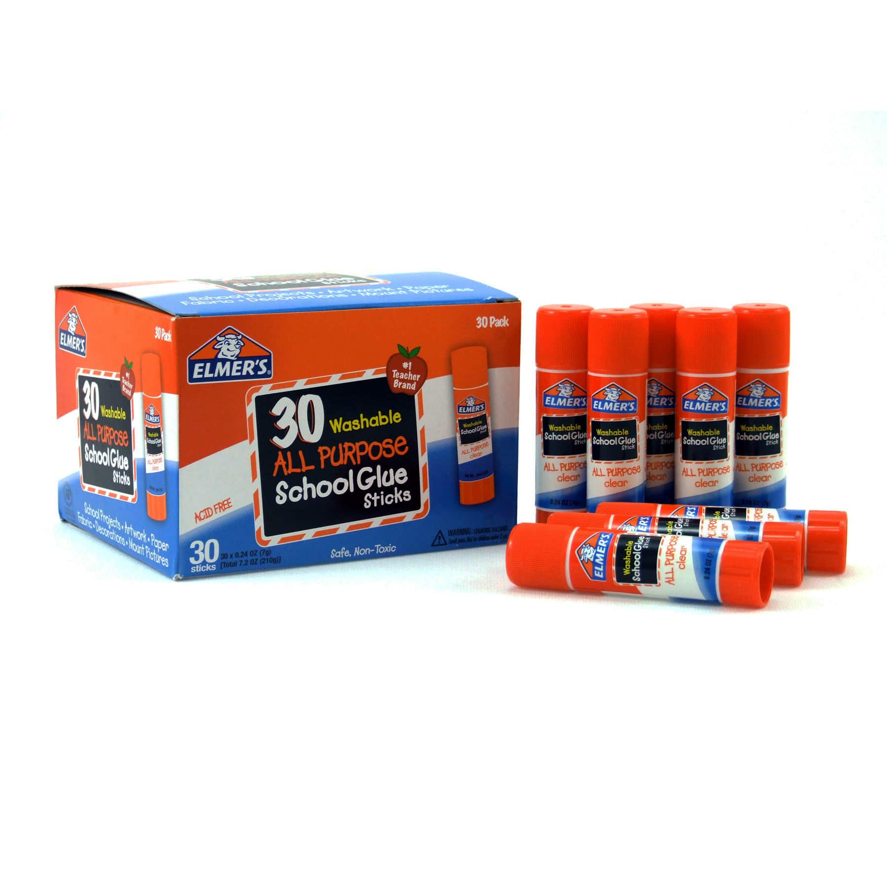12 Packs: 30 ct. (360 total) Elmer's® Washable All Purpose School Glue  Sticks