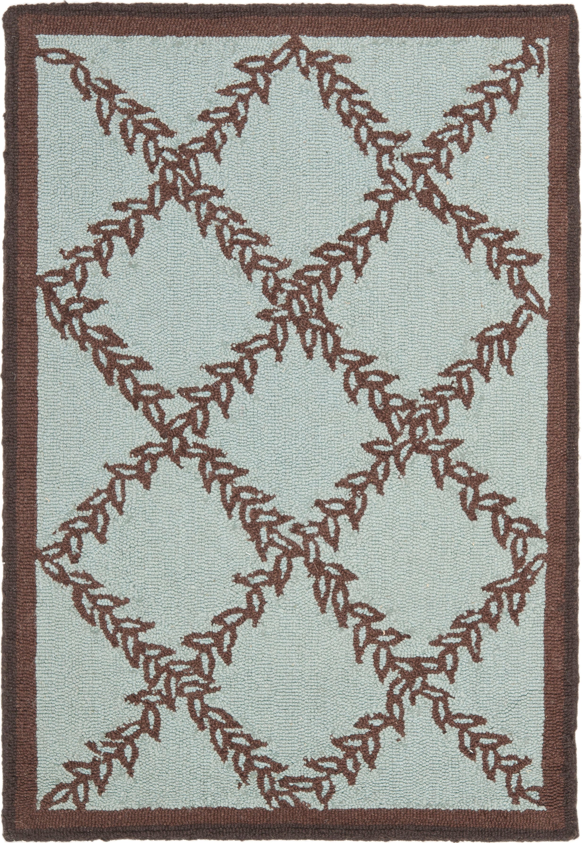 Chelsea Leaf Border 1&#x27;-8&#x22; X 2&#x27;-6&#x22; Accent Rug