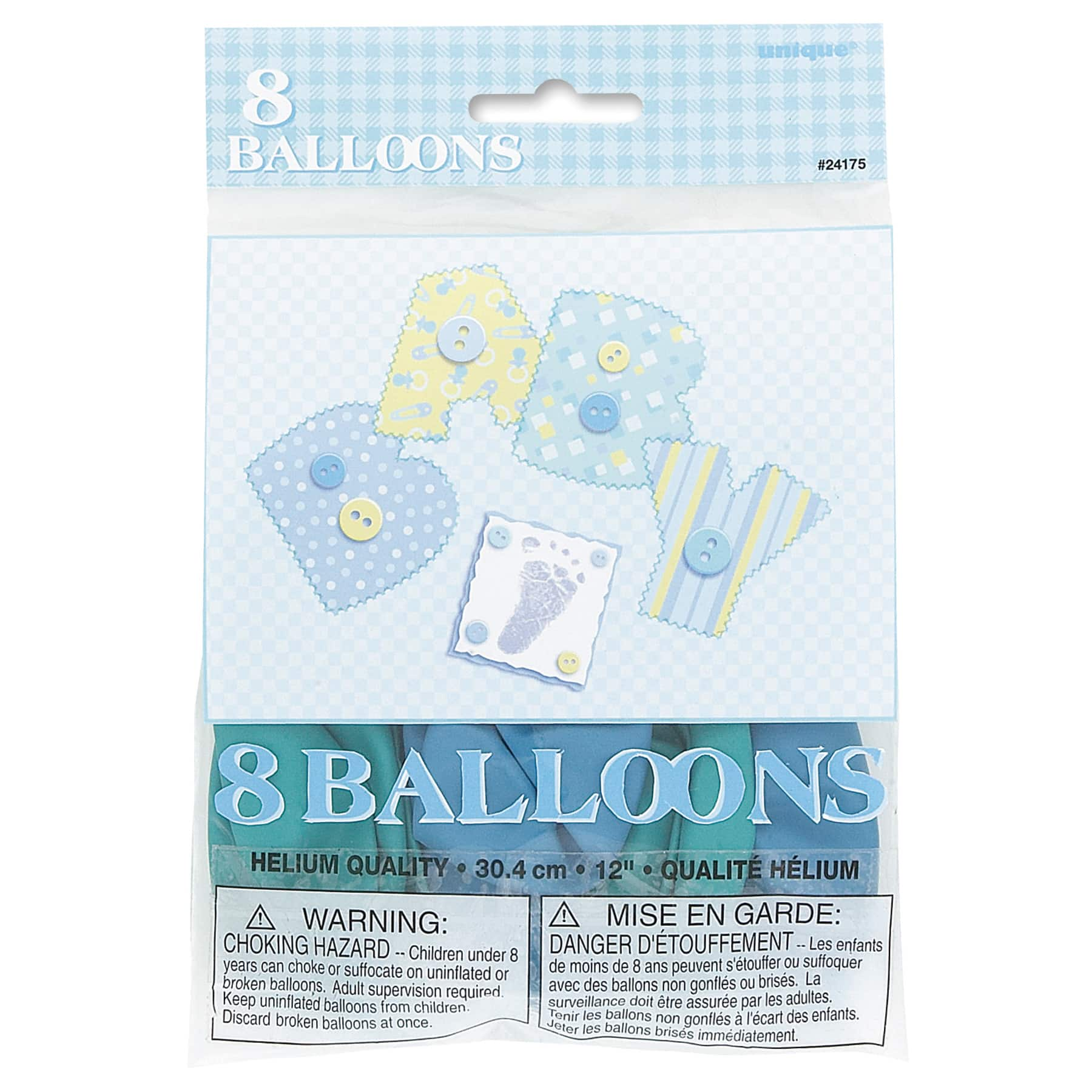 Latex Blue Cute As A Button Baby Shower Balloons Boy Baby Shower