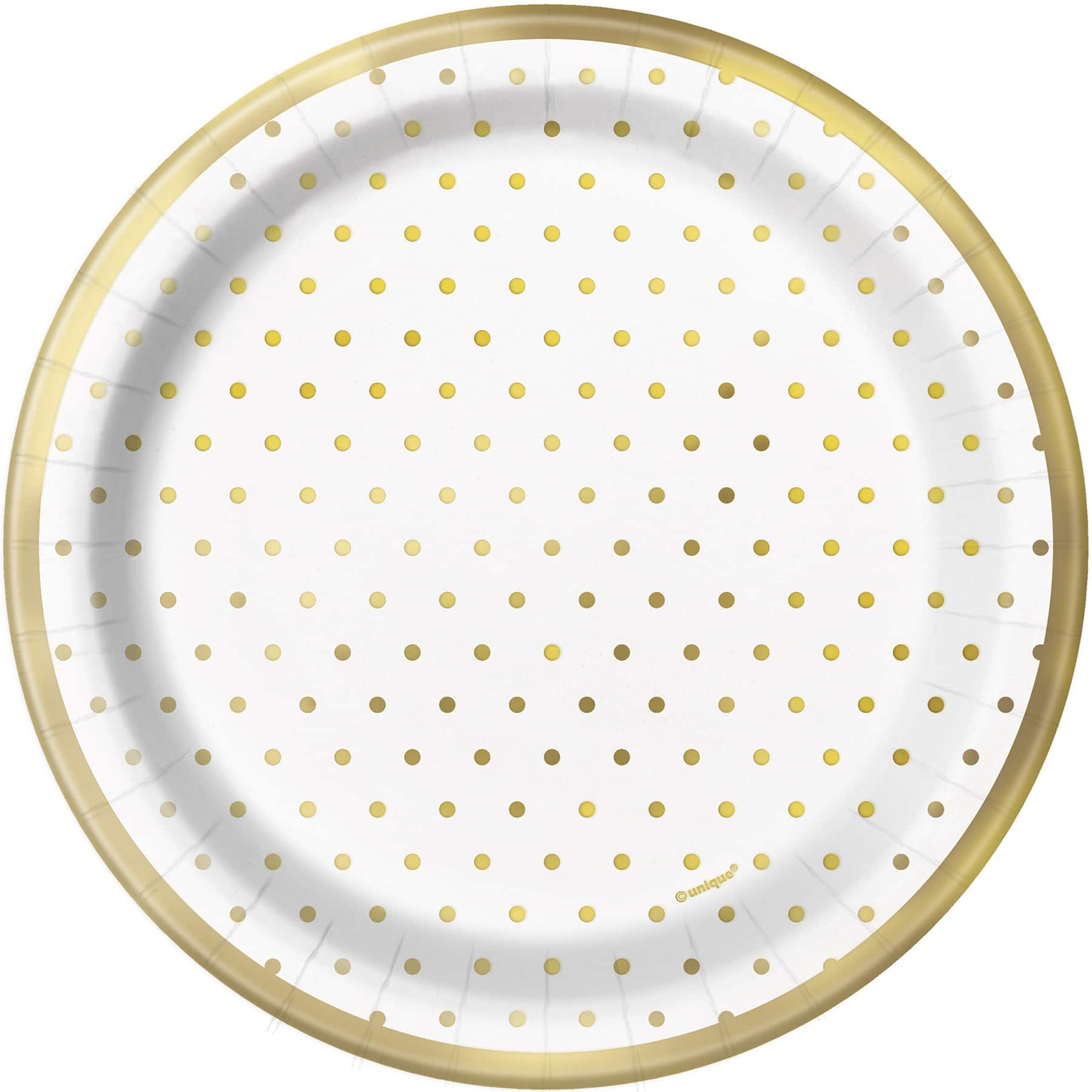 Gold Swiss Dot Cake Plates Gold Party Supplies