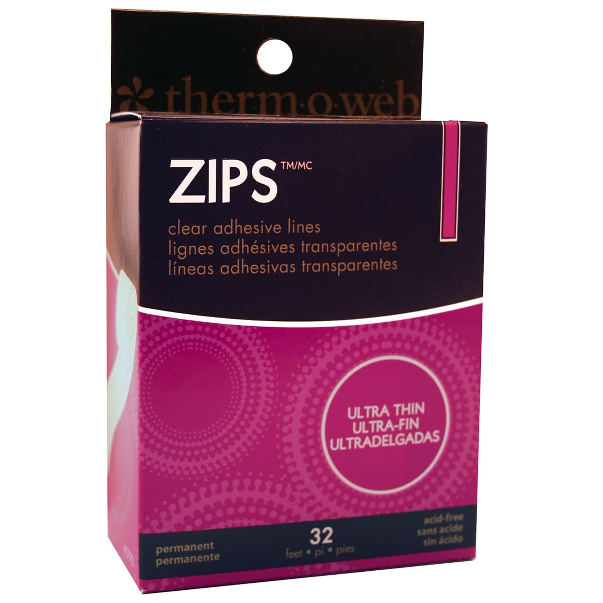12 Pack: Therm O Web Zips&#x2122; Clear Ultra Thin Adhesive Lines