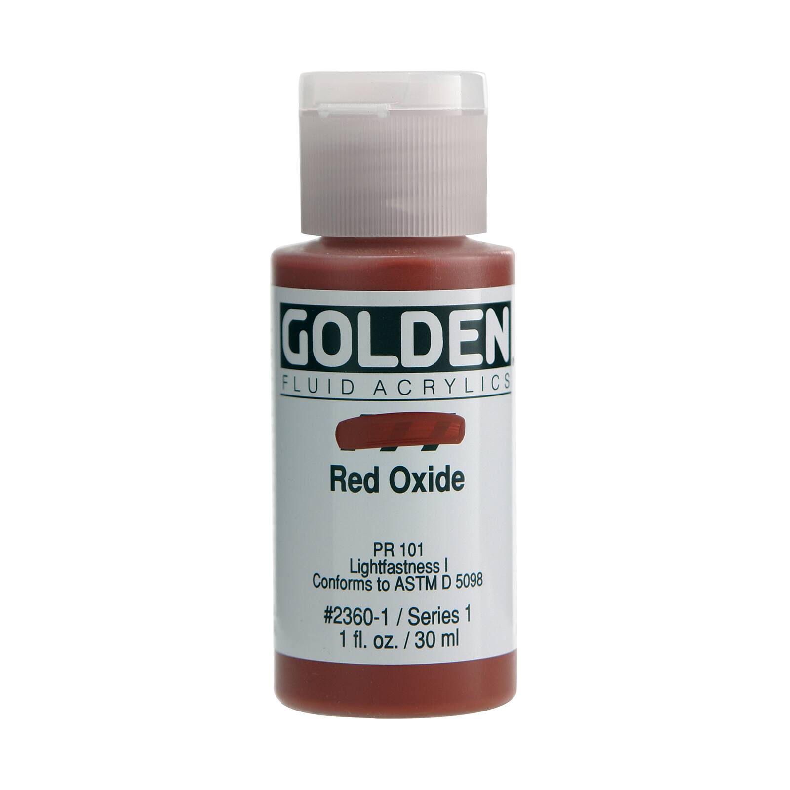 Golden Fluid Acrylics, 1 oz Paint in Red Oxide