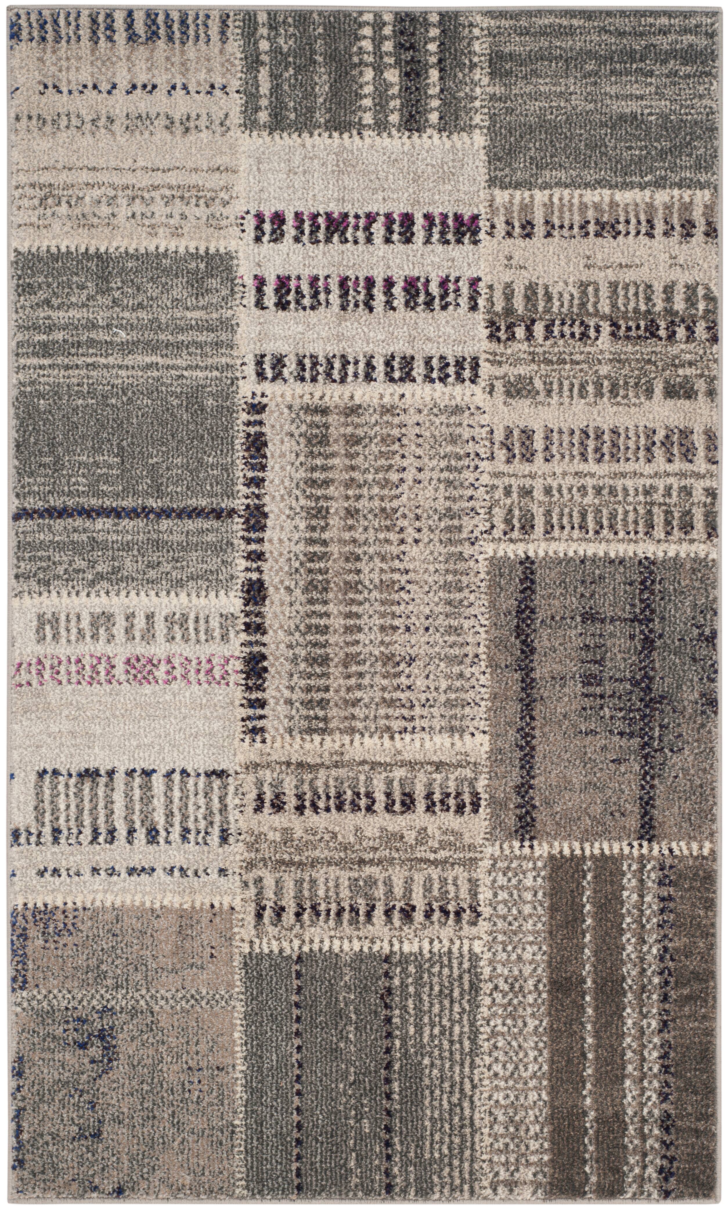 Monaco Block Transitional 4&#x27; X 5&#x27;-7&#x22; Area Rug