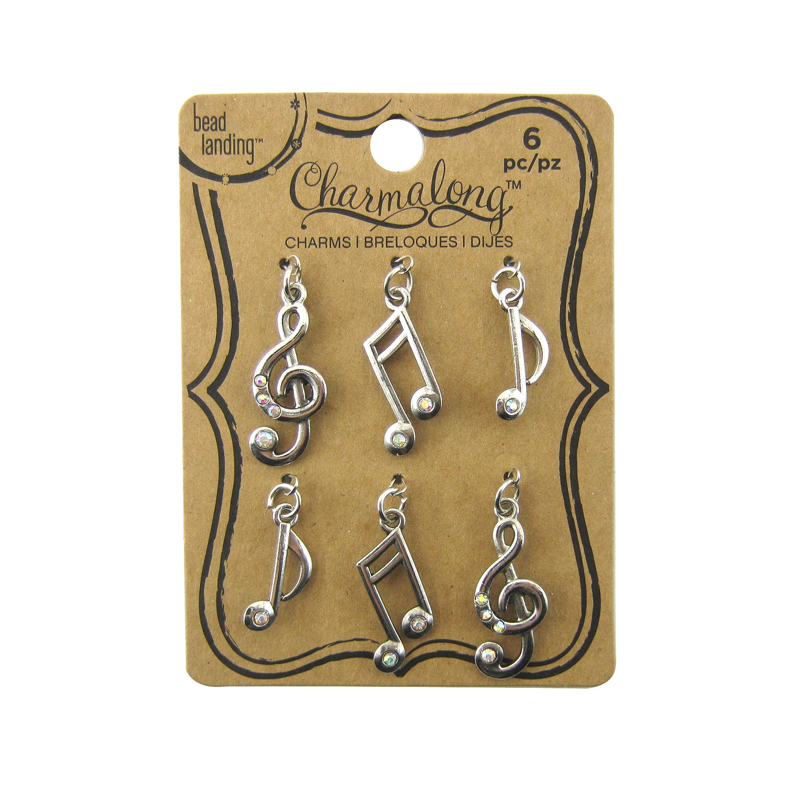 Musical note beaded keychain