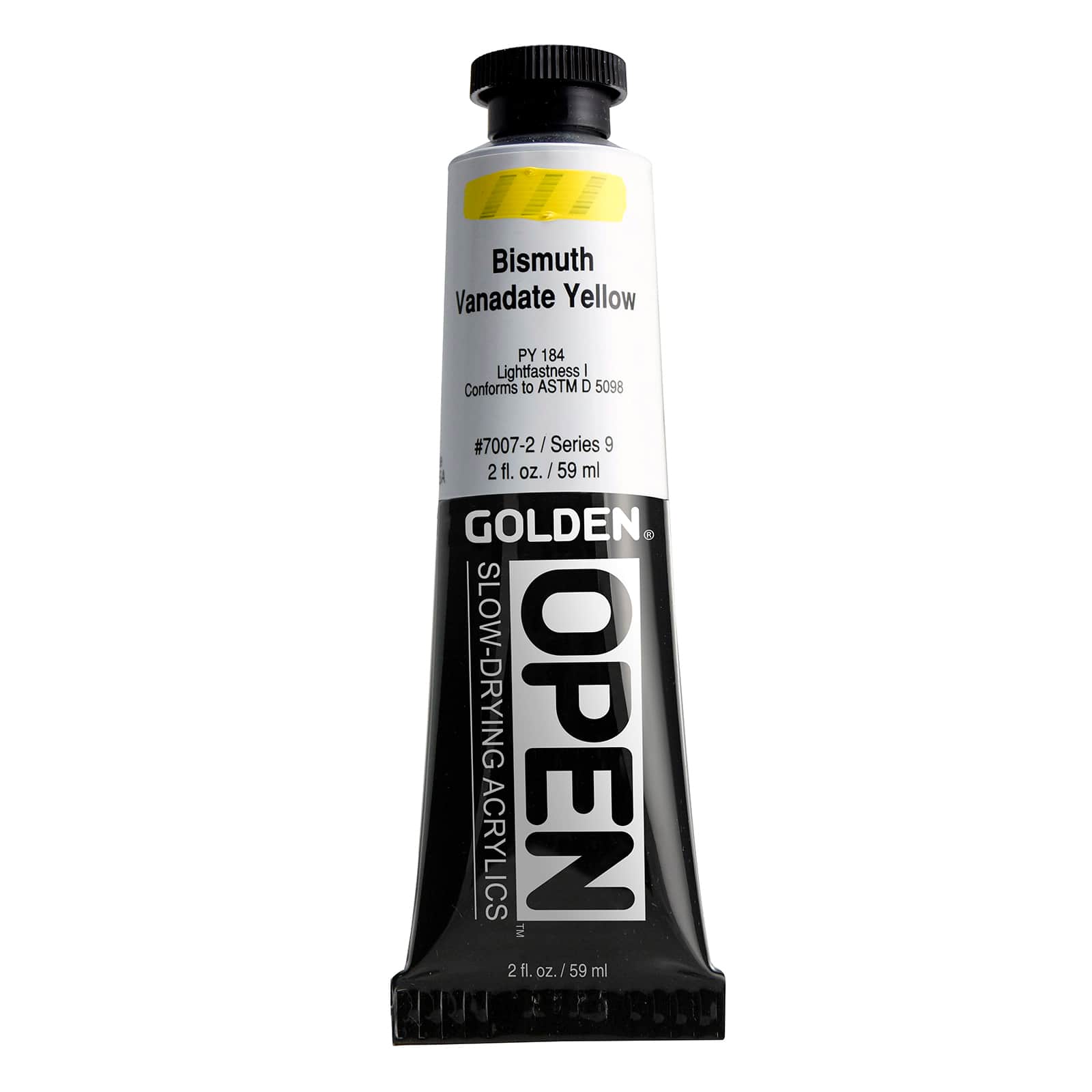 Golden OPEN Slow-Drying Acrylics, 2 oz Paint in Bismuth Vanadate Yellow