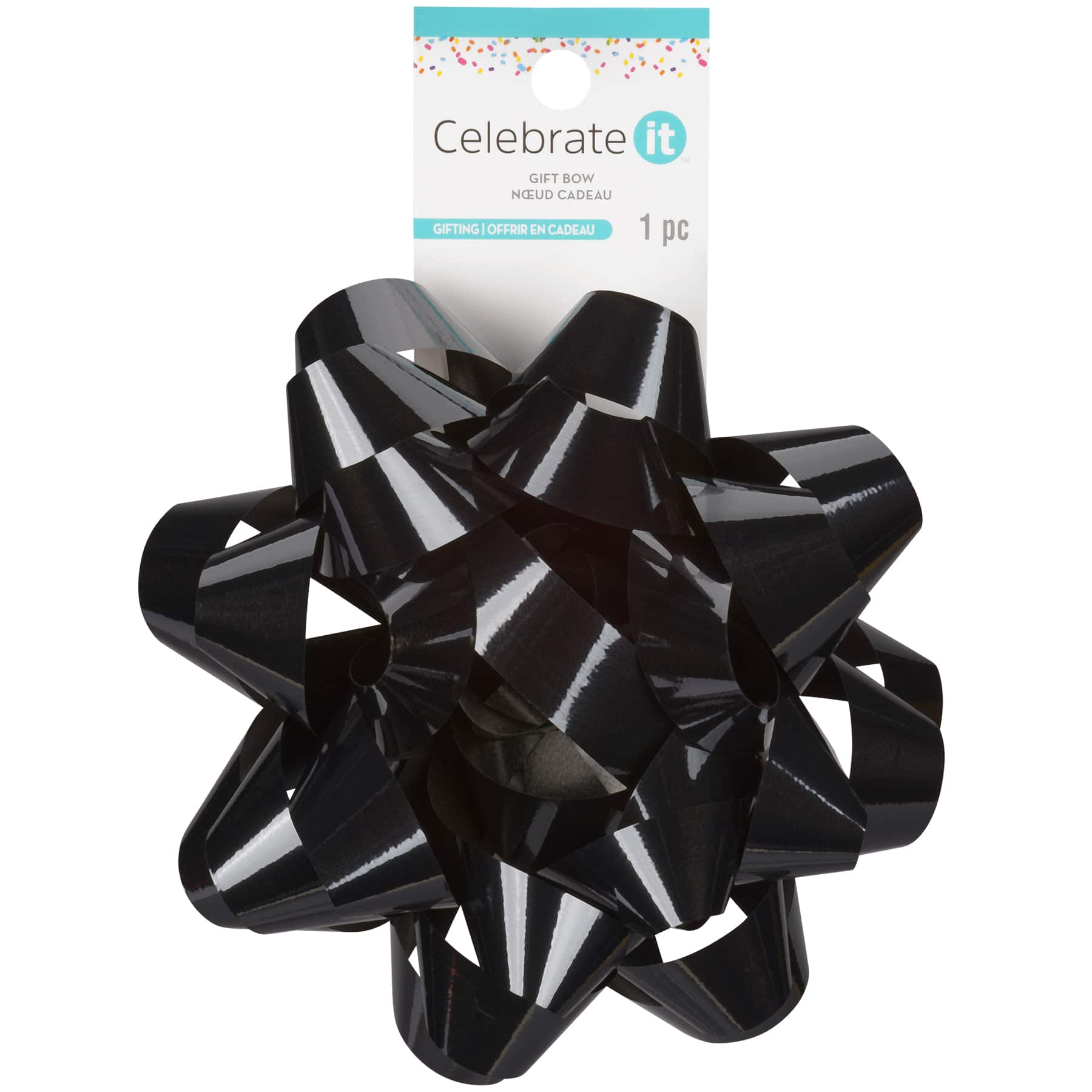 5.75&#x22; Black Lacquer Gift Bow by Celebrate It&#x2122;