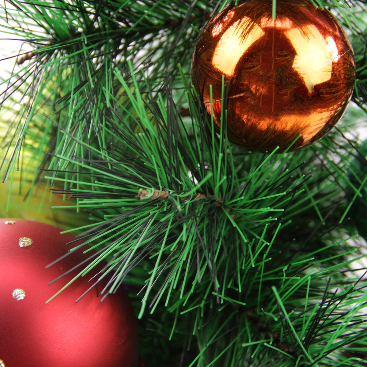 4ft. Unlit Pre-Decorated Multicolor Ball Ornament Artificial Potted Christmas Tree