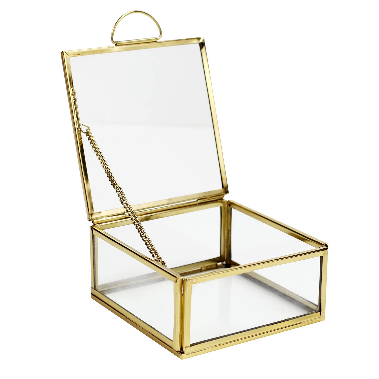 small glass trinket box