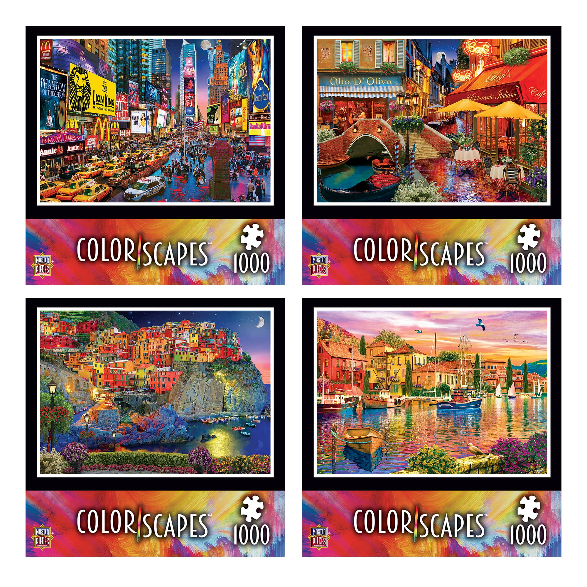 Assorted MasterPieces&#xAE; Colorscapes&#x2122; Linen Jigsaw Puzzle