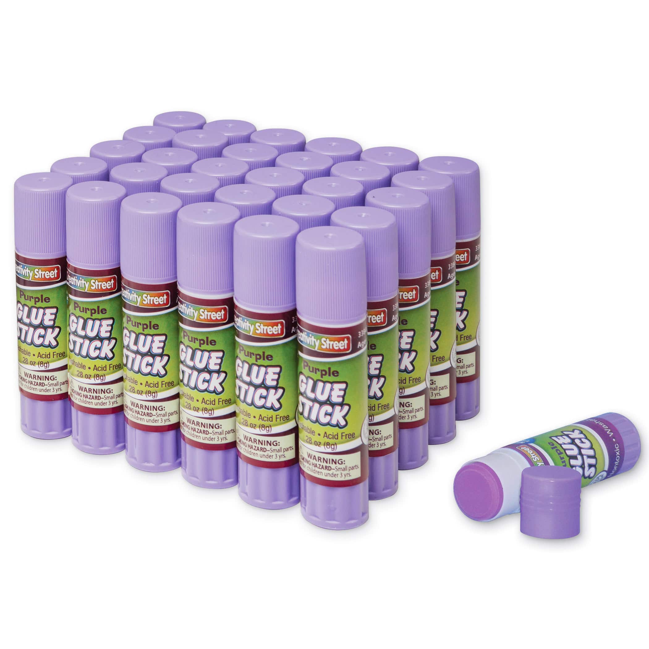 6 Packs: 4 Packs 30 ct. (720 total) Creativity Street&#xAE; Purple Glue Sticks