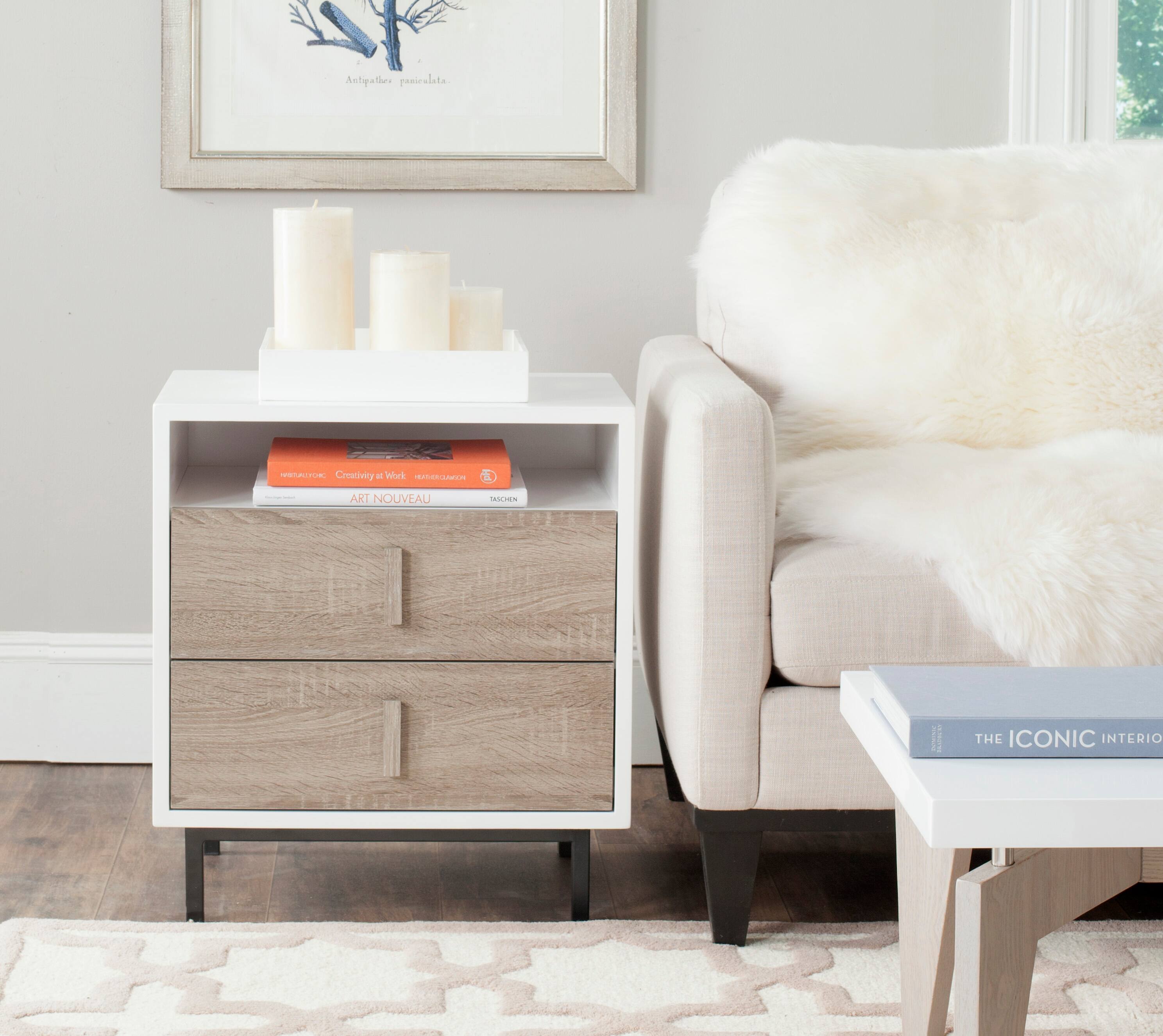 Kefton Cabinet in White &#x26; Oak