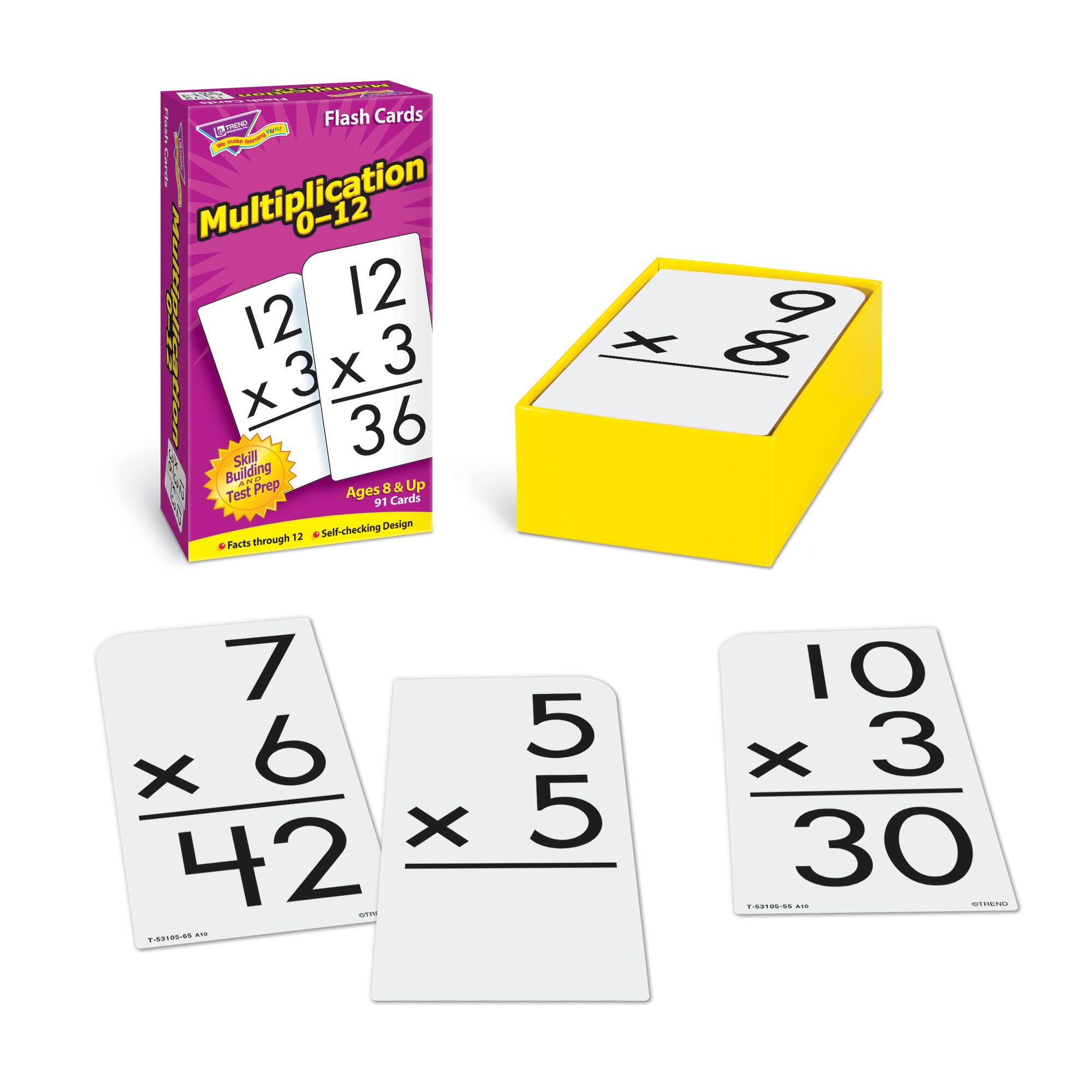 Set of Trend Enterprises Trend Math Flash Cards Multiplication Flash Cards 