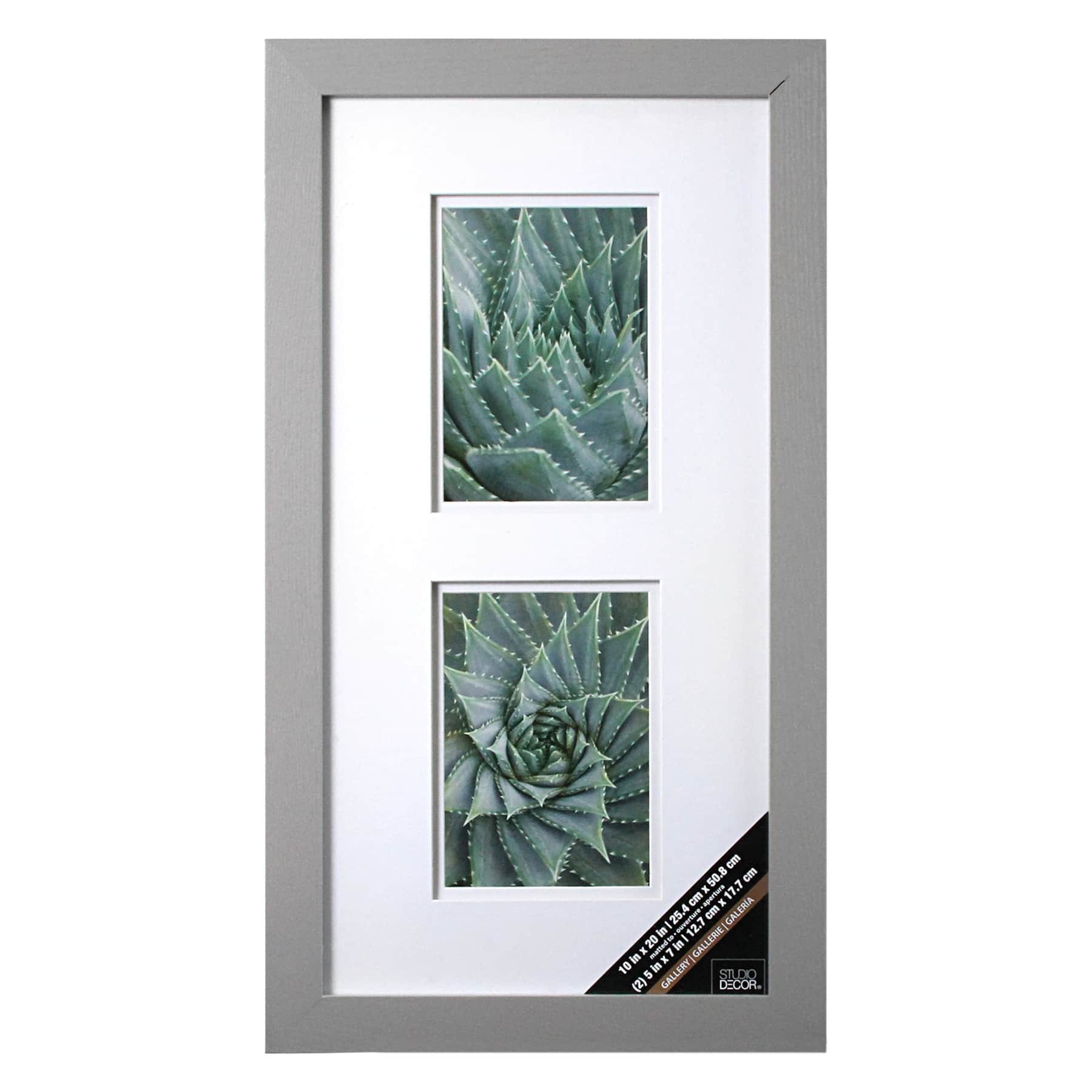 8 Pack: 2 Opening Gray 5&#x22; x 7&#x22; Collage Frame with Double Mat, Gallery by Studio D&#xE9;cor&#xAE;