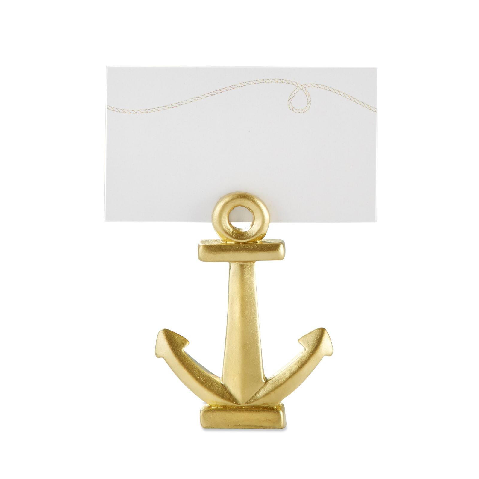 Kate Aspen Gold Nautical Anchor Place Card Holder Set of 12