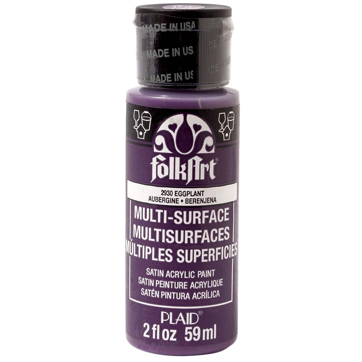 12 Pack: FolkArt® Multi-Surface Satin Acrylic Paint, 2oz.