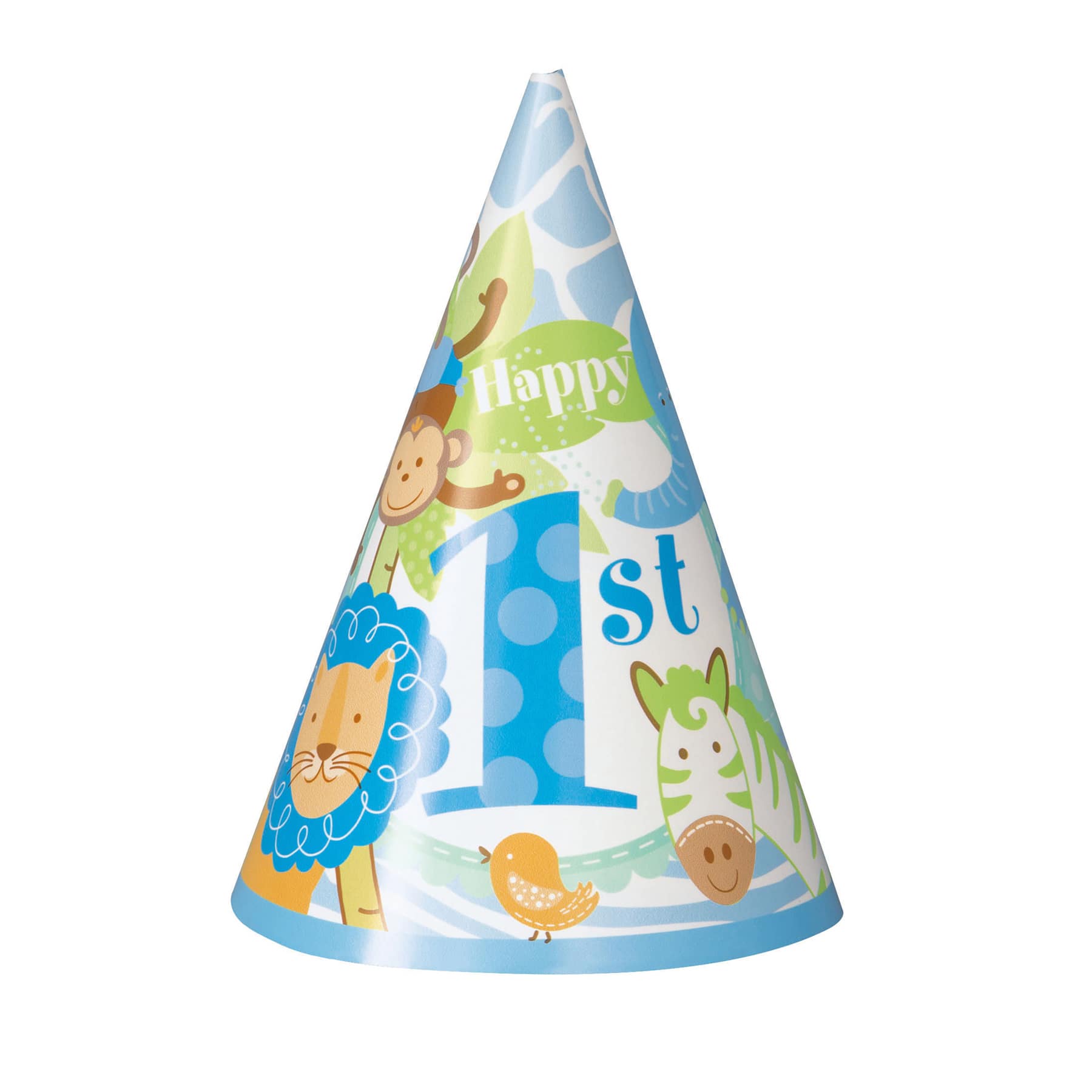 Blue Safari 1st Birthday Party Hats 1st Birthday Party Supplies