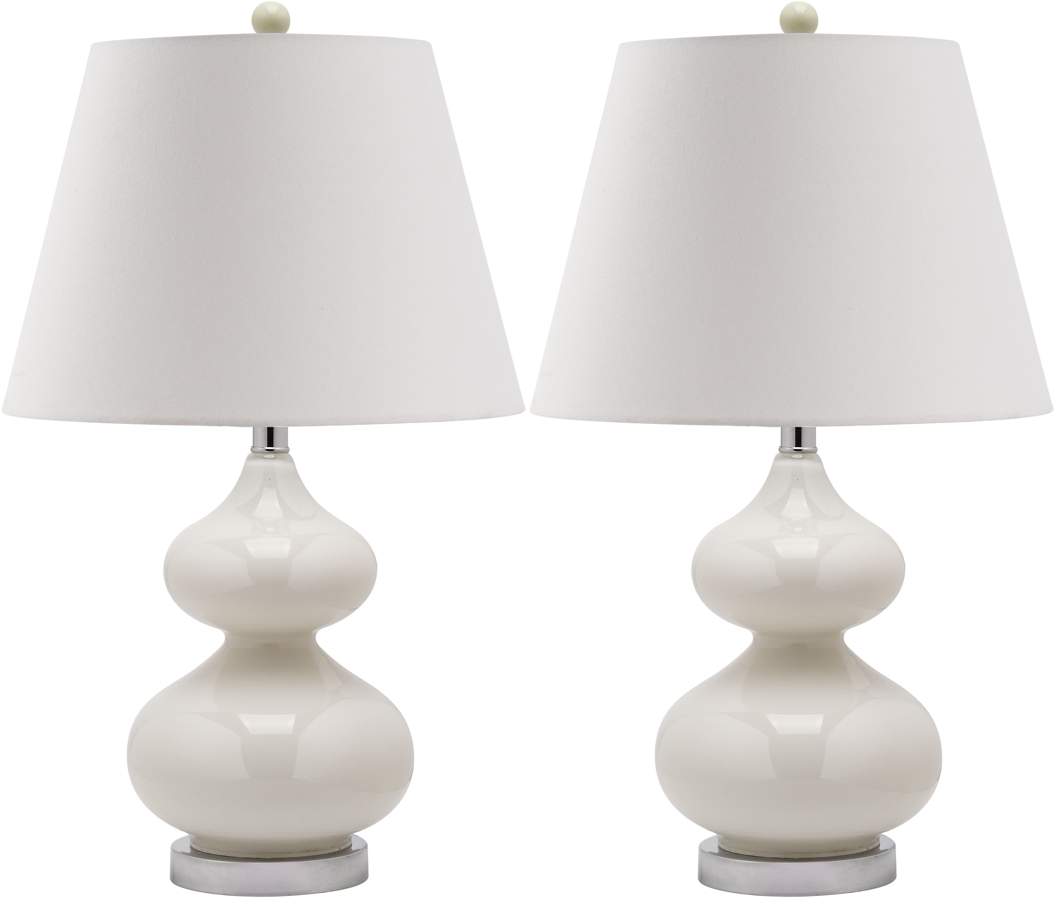 Eva Double Gourd Table Lamp Set in White