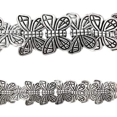 Silver Plated Metal Butterfly Beads, 14mm by Bead Landing™ image