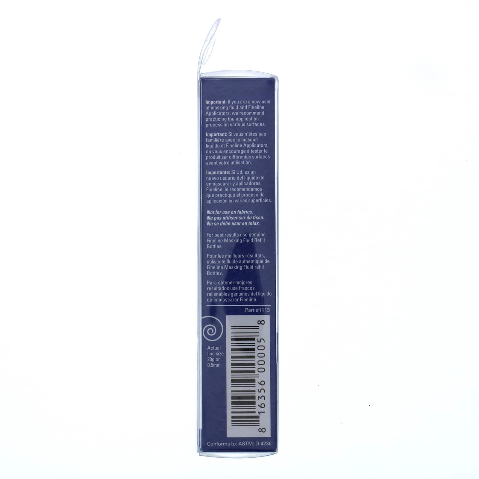  Fineline Masking Fluid Pen - Supernib Fine Tip 0.5 mm - 1.25  oz Bottle