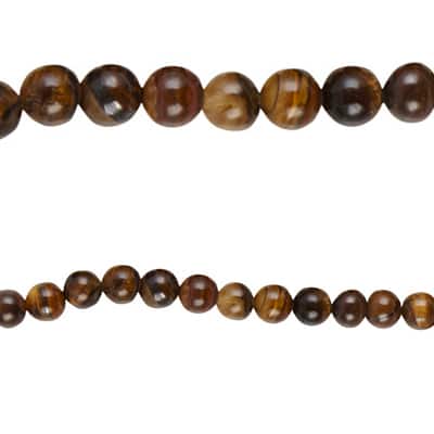 Yellow Tiger Eye Round Beads, 6mm by Bead Landing™ image