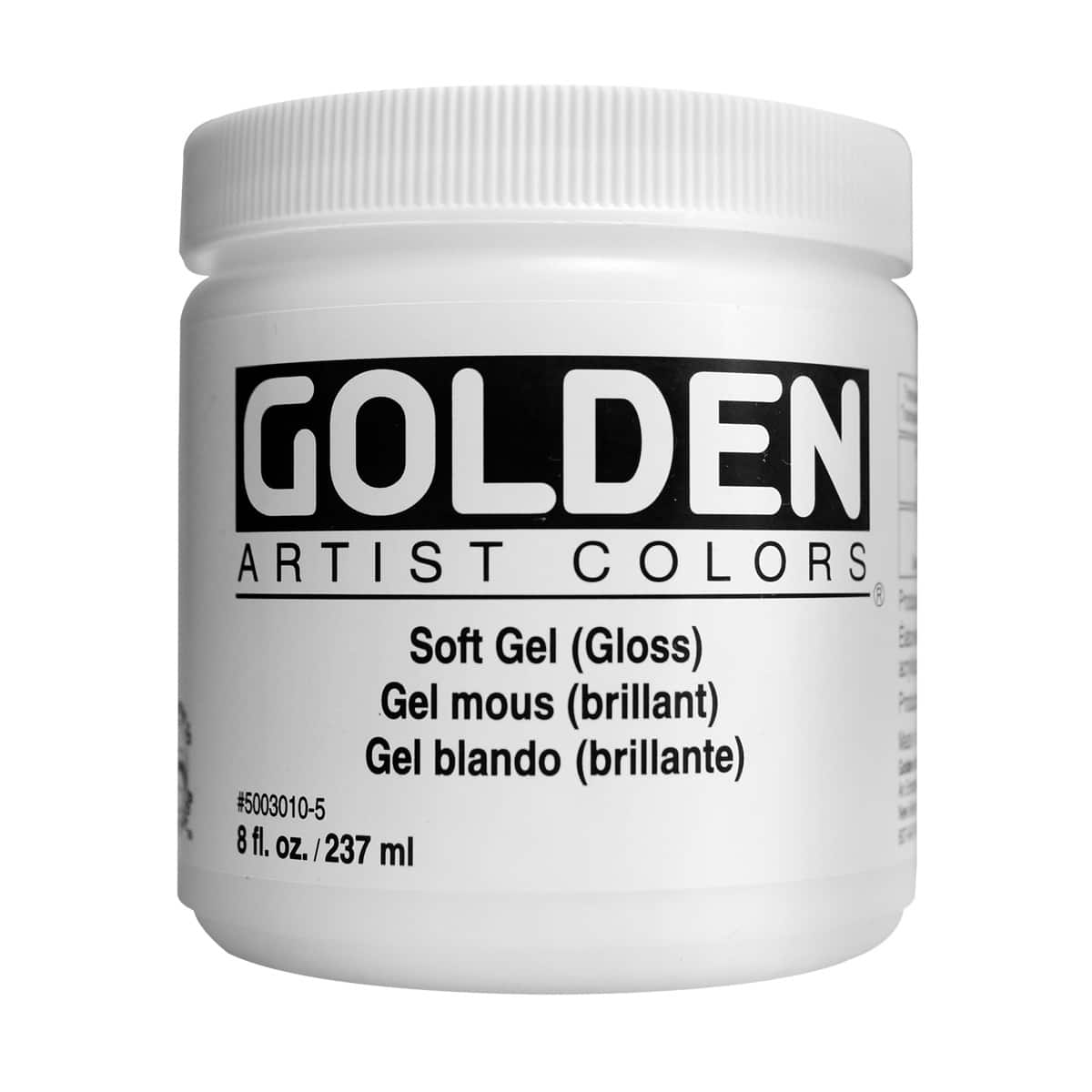 Golden Soft Acrylic Gel Medium - Gloss, 8 oz jar