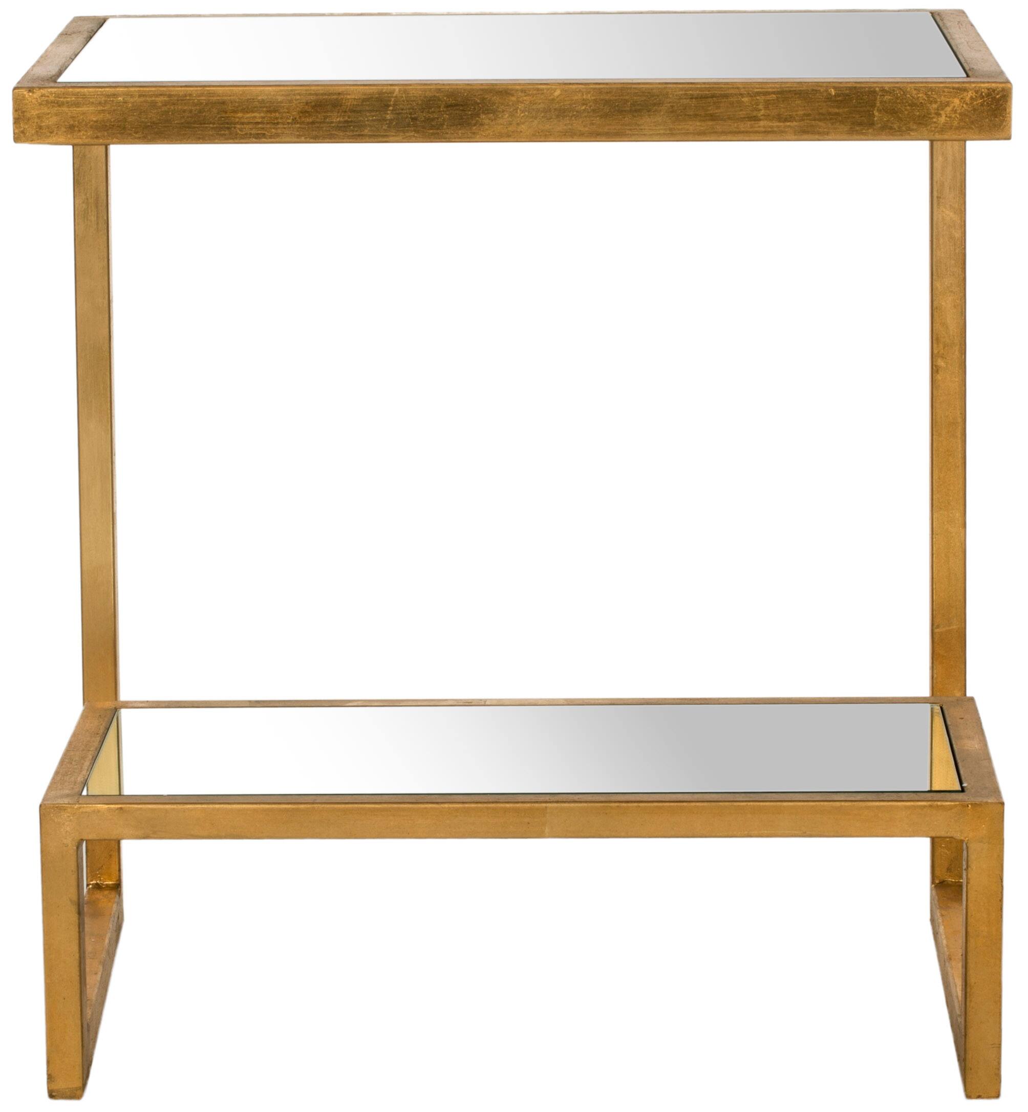Kennedy Accent Table in Gold & Mirror