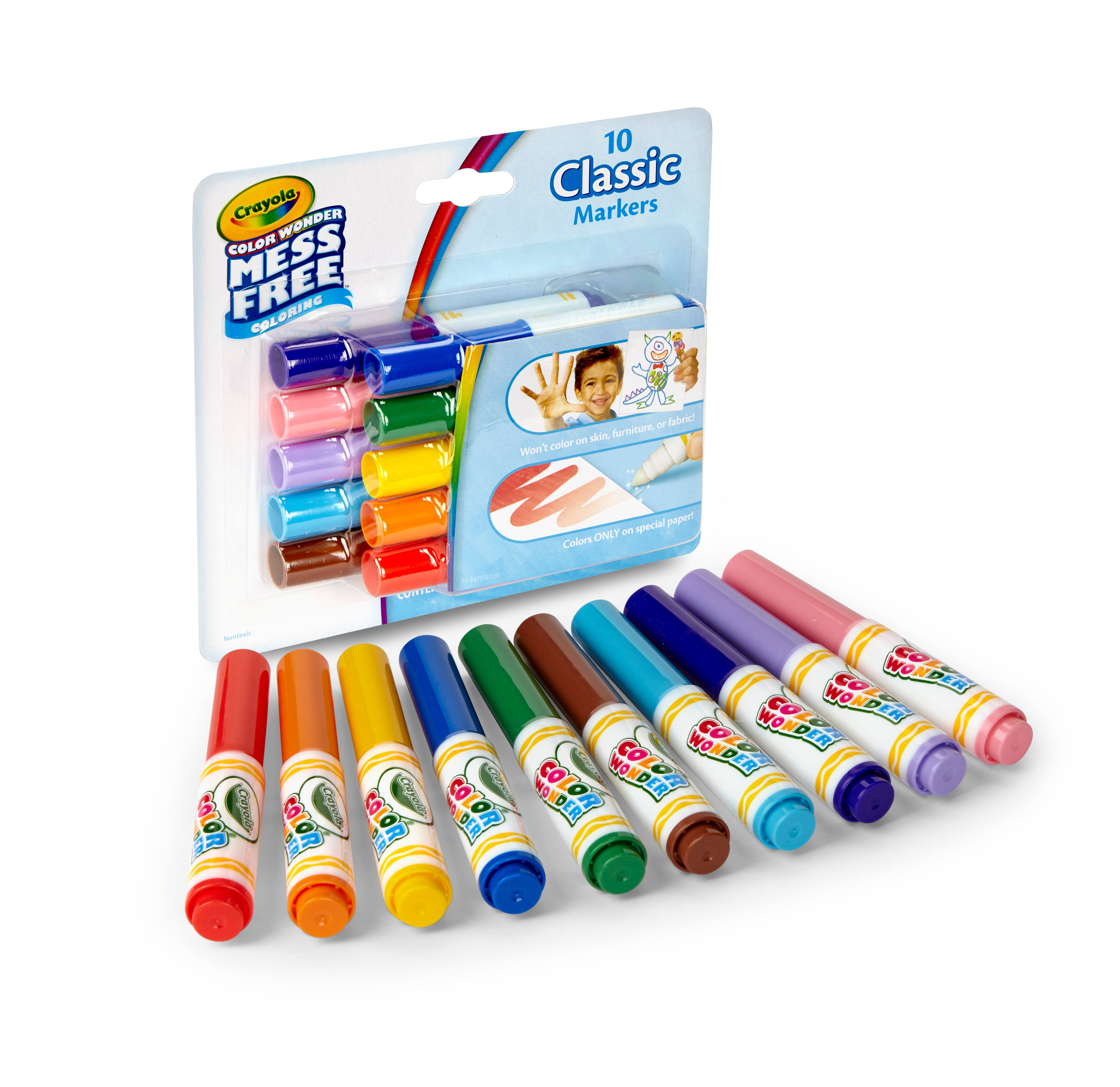 8 Packs: 10 ct. (80 total) Crayola® Color Wonder Mess Free™ Classic Mini Markers