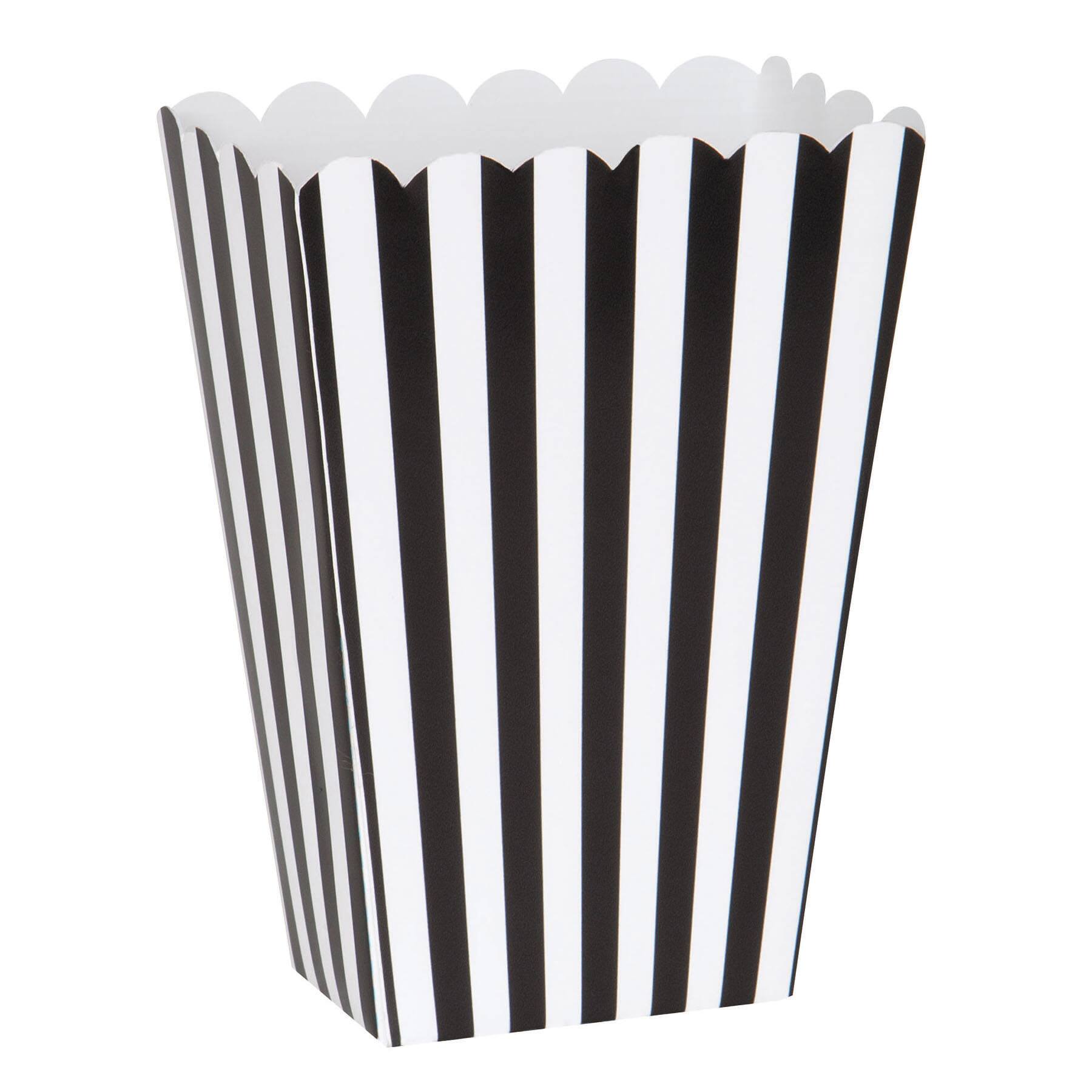 Small Black And White Popcorn Boxes | Birthday Party Supplies