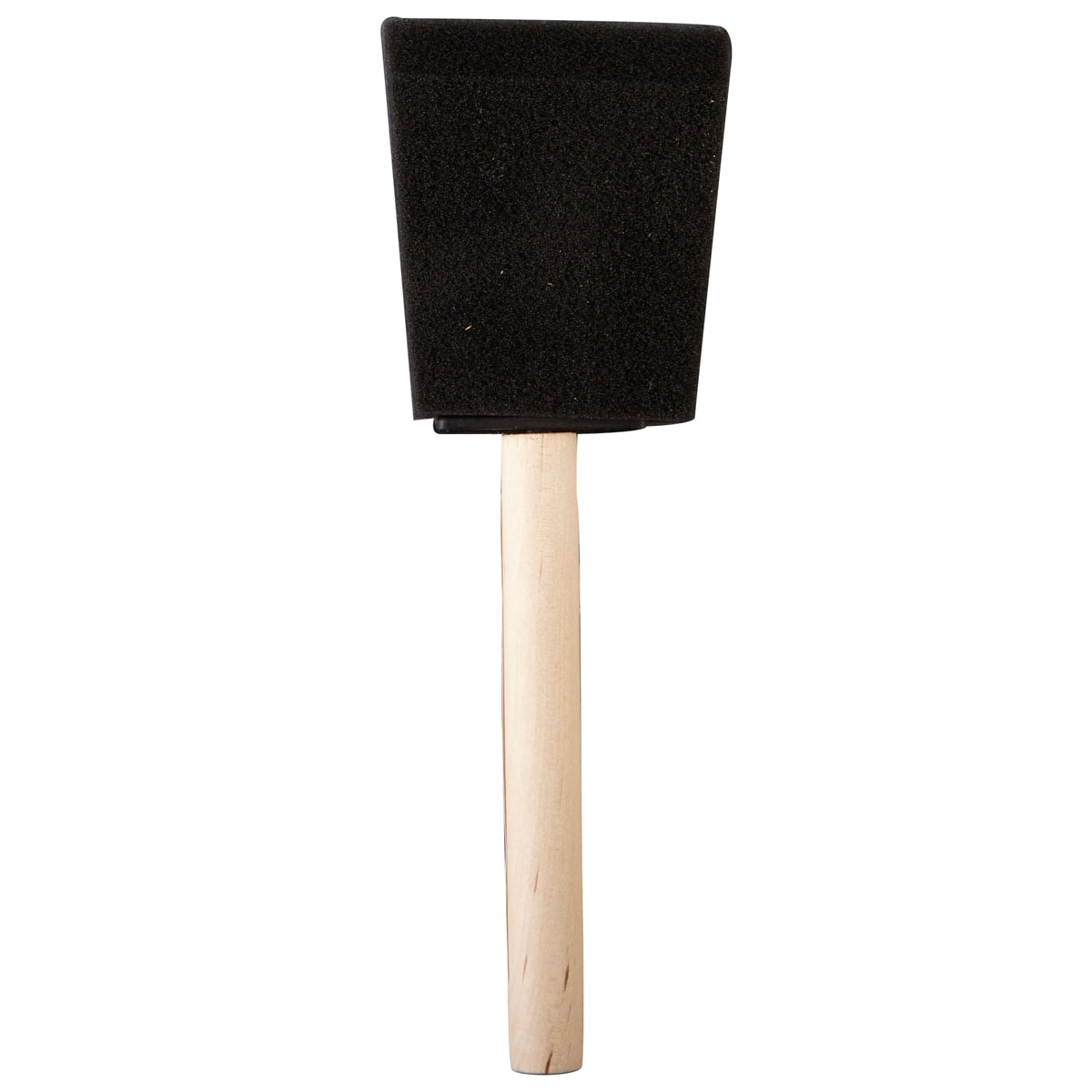 Black Foam Brush, Foam Brush Light Weight Long Time Use Easy to Hold with Beveled Sponge Tip for Paint Pigments and Other Media