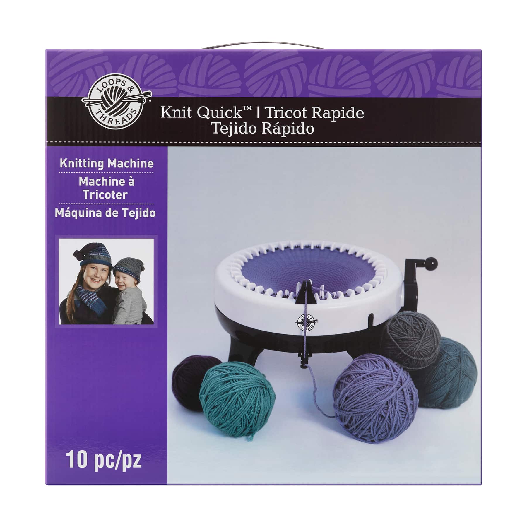 This yarn 😍! @michaelsstores #knittingmachine #hat #craft #diy  #sentroknittingmachine #addiknittingmachine #loombot #knitting #hoopandhome  …