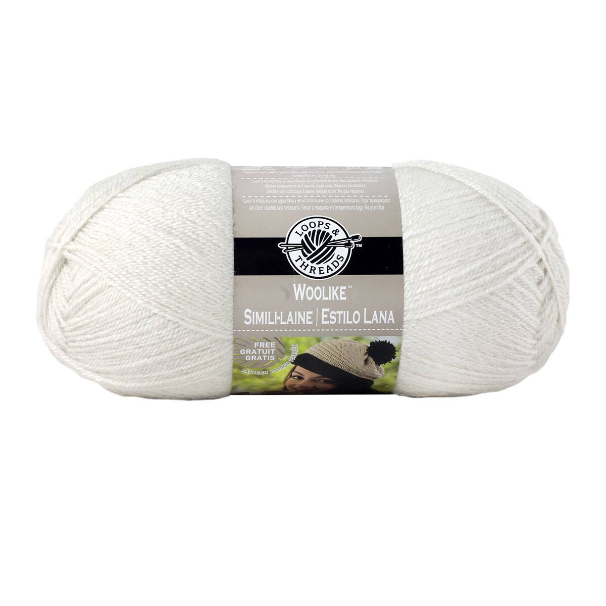 Woolike Yarn by Loops & Threads in Beige | 3.5 oz