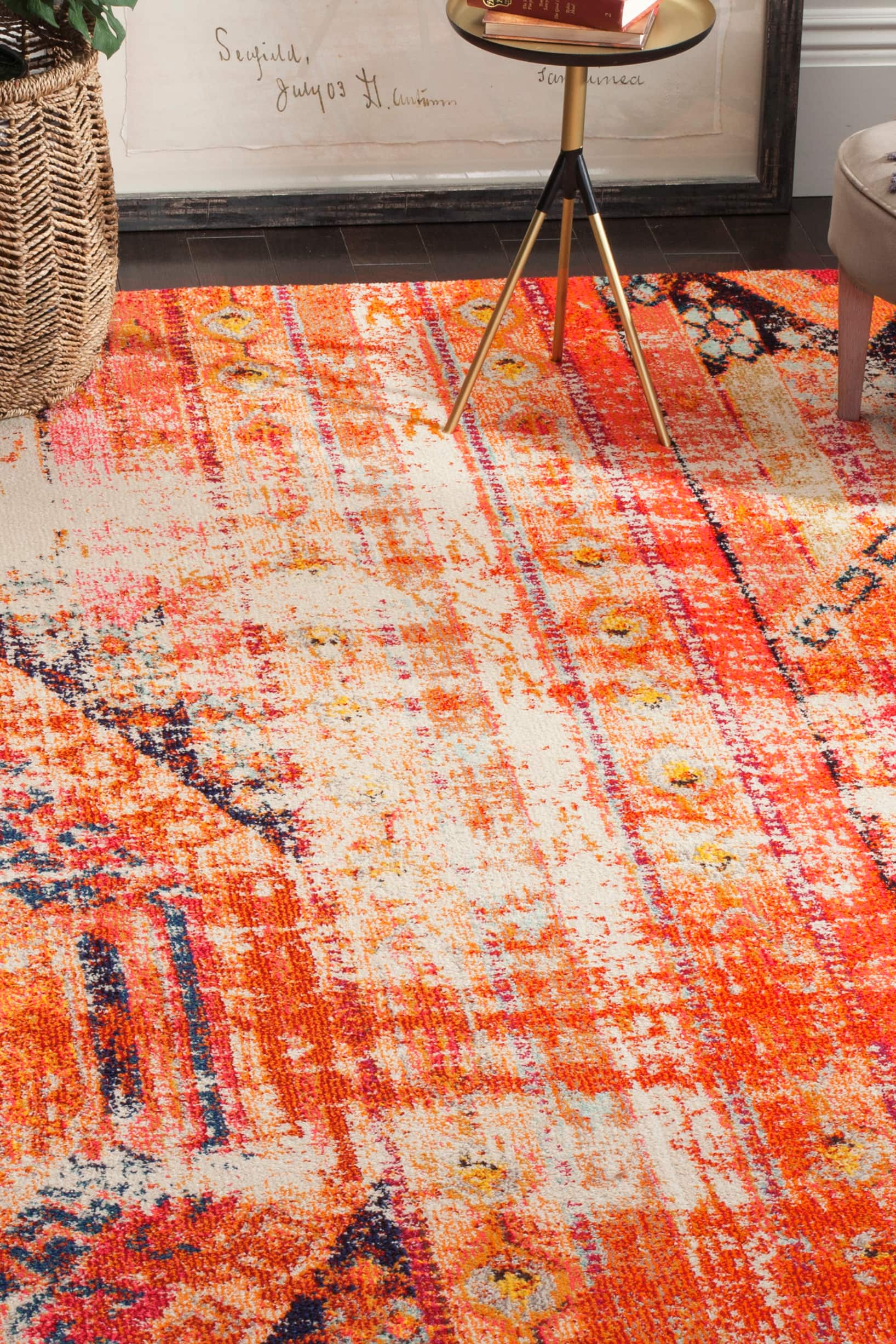 Monaco Vintage Diamond 3&#x27; X 5&#x27; Area Rug