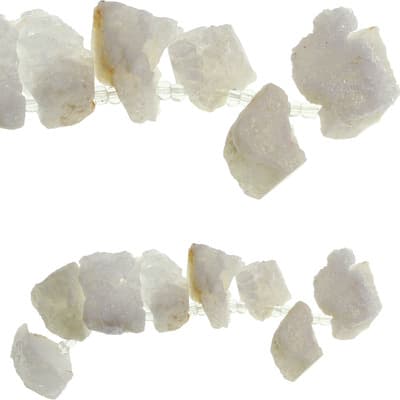 Sedona White Druzy Agate Nugget Beads, 20mm by Bead Landing™ image