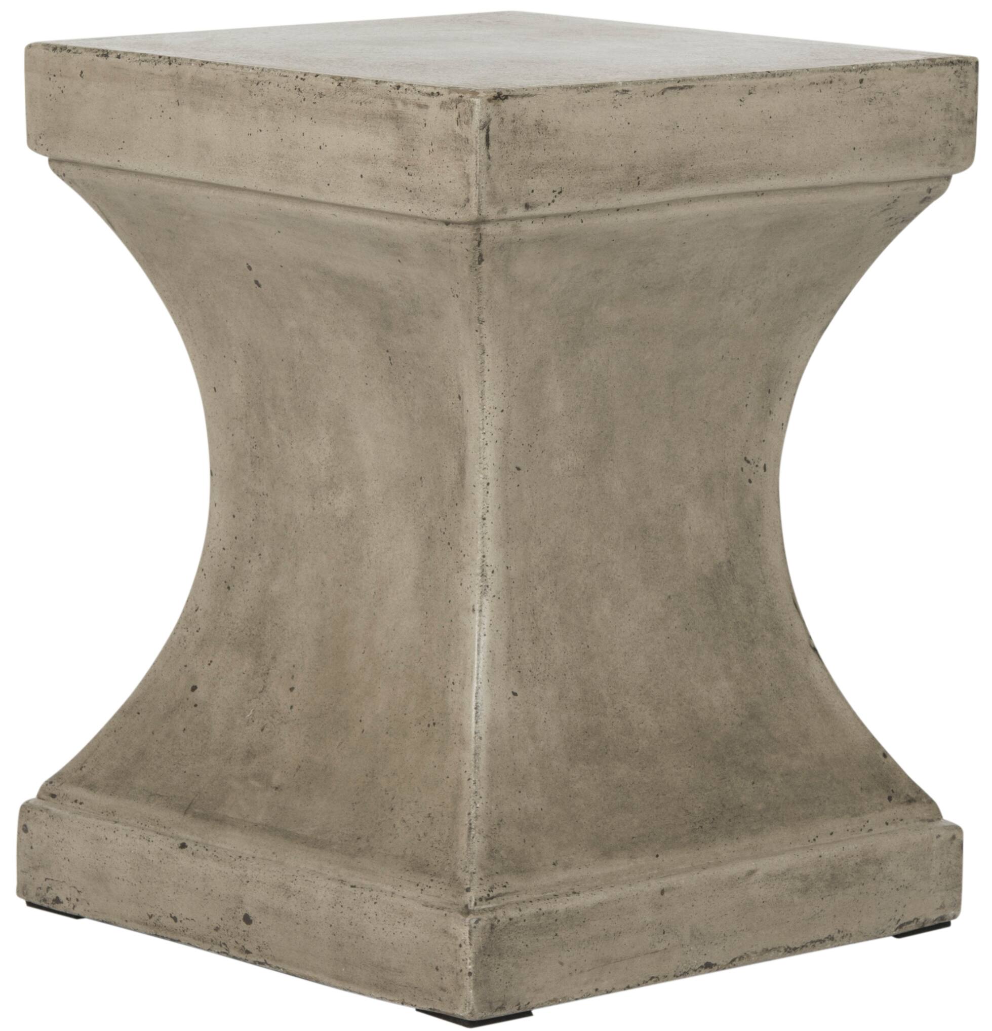 Curby Concrete Stool in Dark Grey