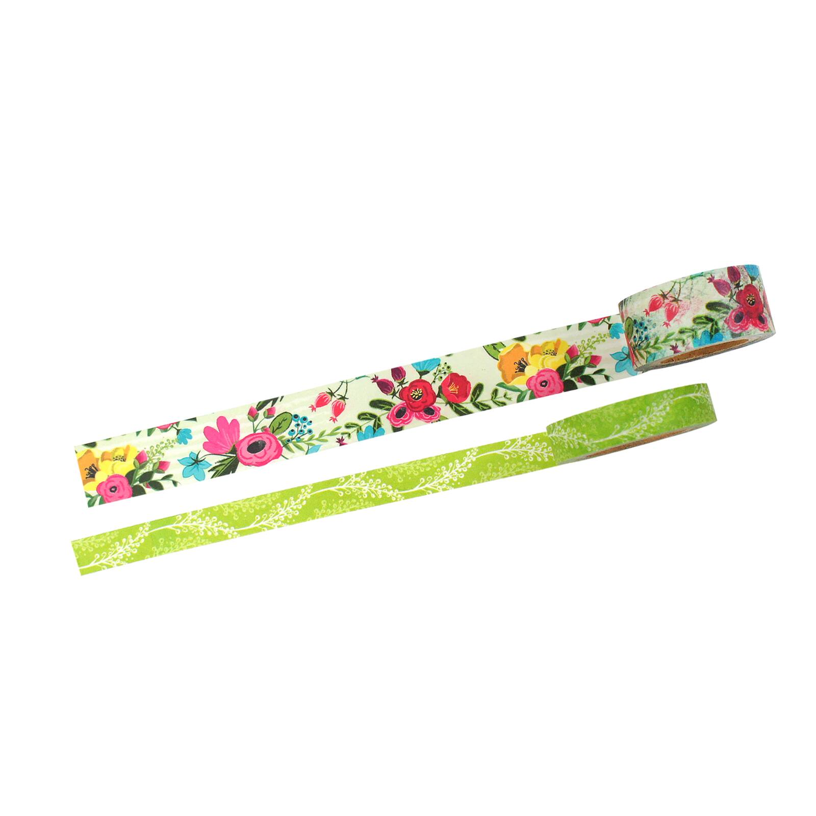 Buy the Green Floral Washi Tapes By Recollections™ at Michaels