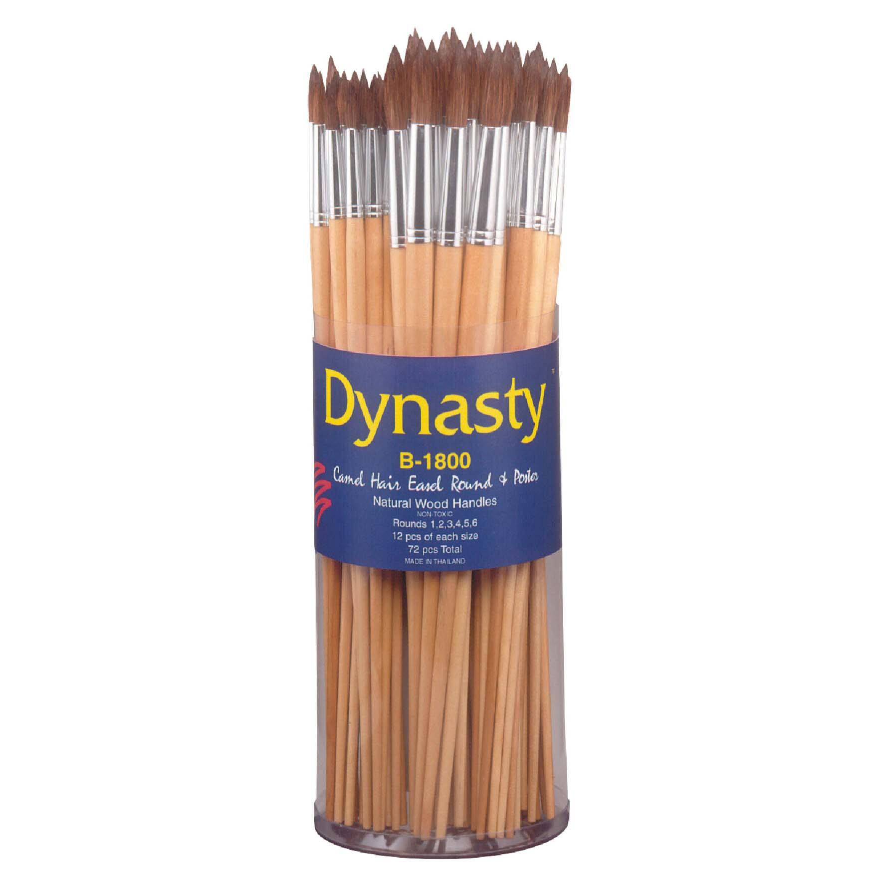 FM Brush Dynasty® Camel Hair Assorted Round Cylinder Brush ...