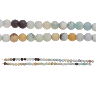 Multicolor Matte Amazonite Round Beads by Bead Landing™ image