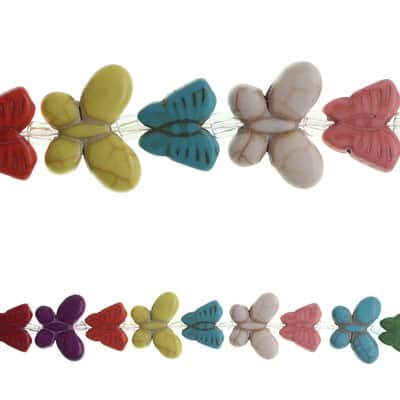 Multicolor Reconstituted Dyed Stone Butterfly Beads, 12mm by Bead Landing™, Michaels