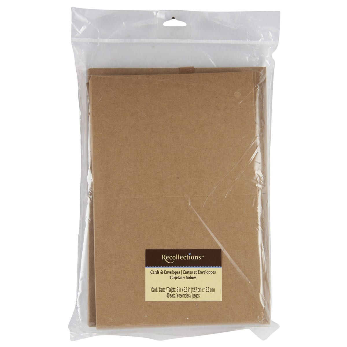 12 Packs: 40 ct. (480 total) 5" x 6.5" Kraft Cards & Envelopes by Recollections®
