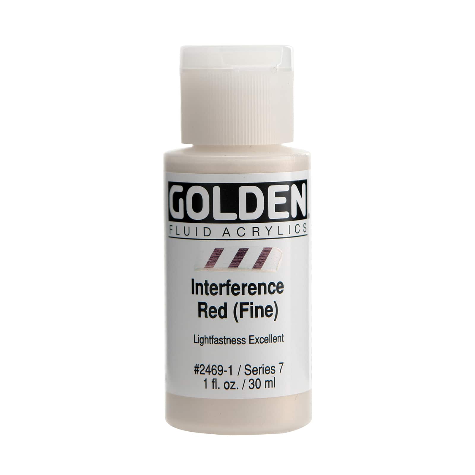 Golden Fluid Interference Acrylics 1 oz Paint in Interference Red (Fine)
