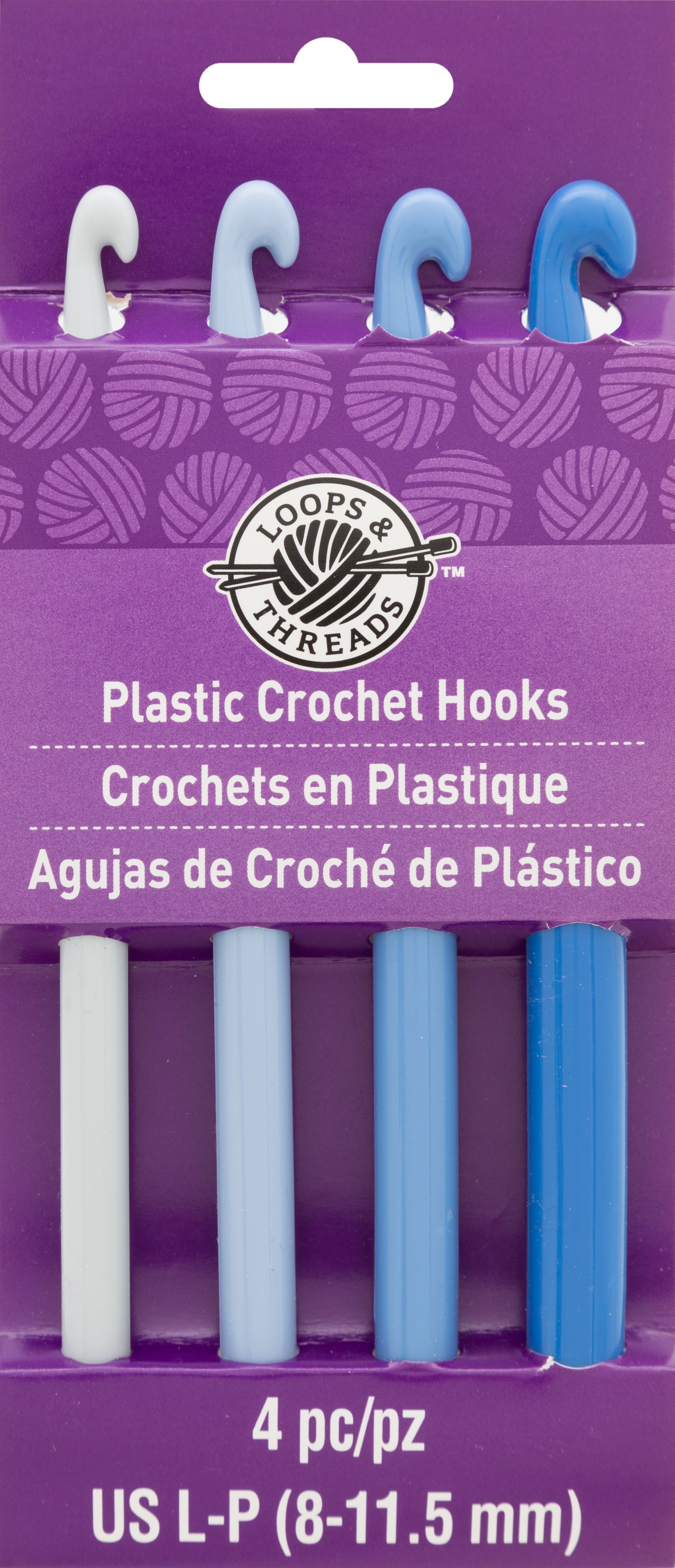 Loops & Threads 8-11.5mm Plastic Crochet Hook Set - Each