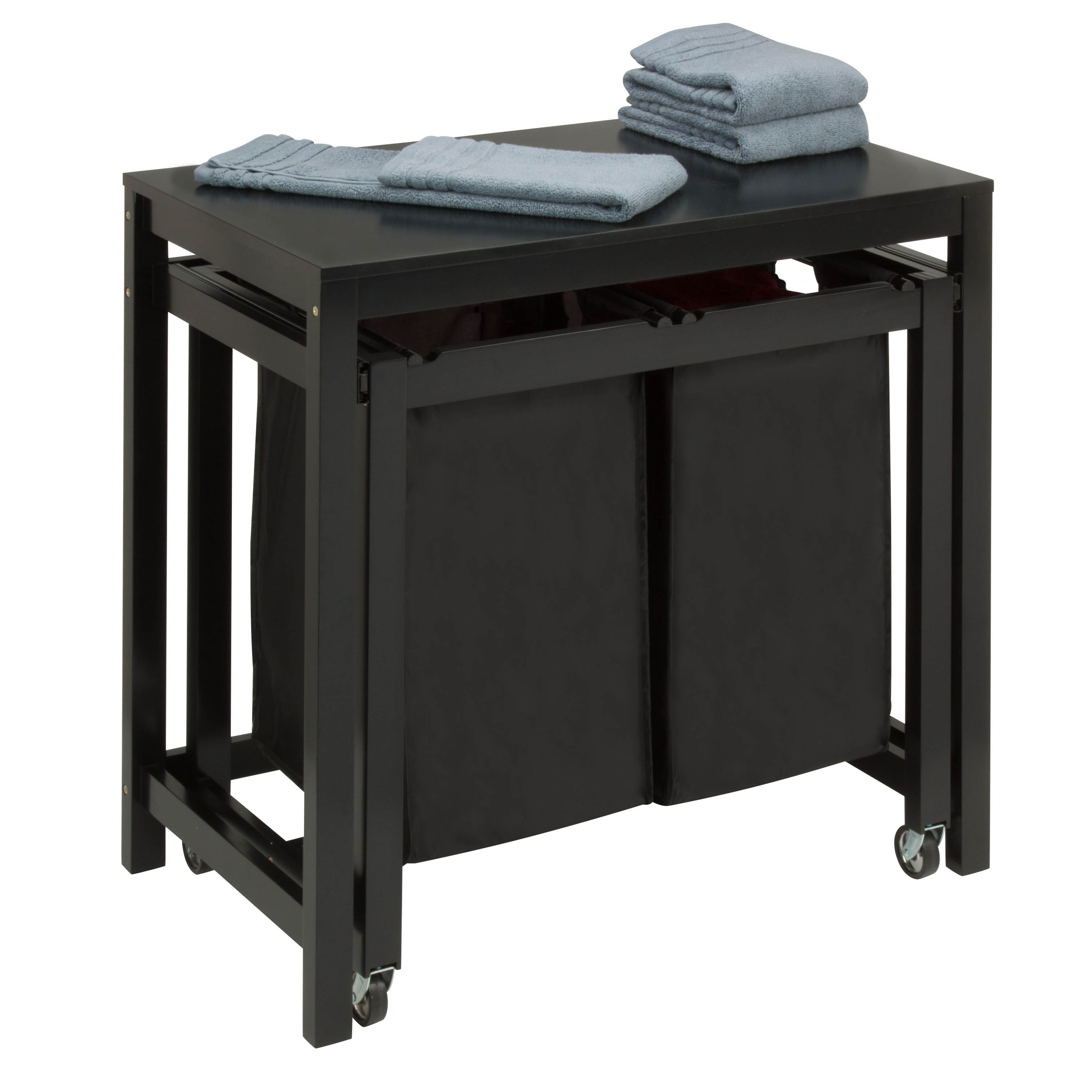 Honey Can Do Black Double Sorter Folding Table