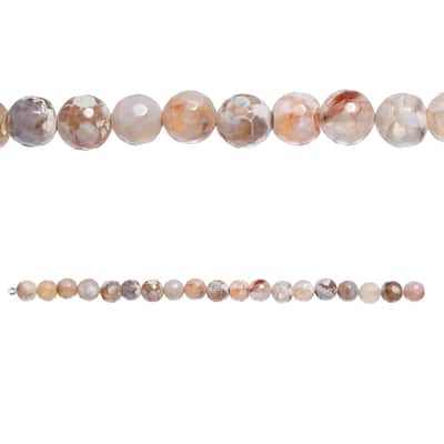 10mm Gray Round Agate Beads By Bead Landing™ image