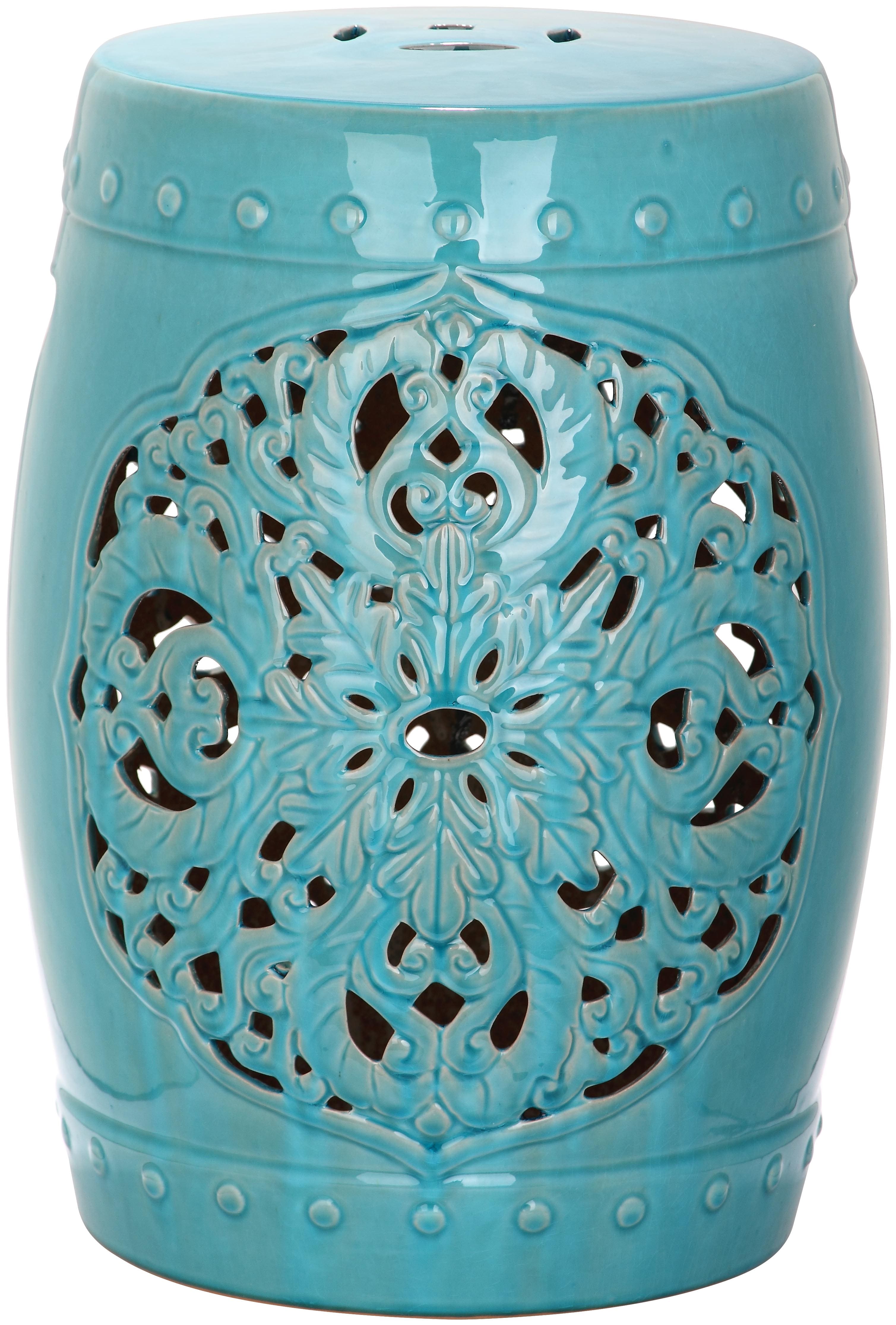 Flora Garden Stool in Blue
