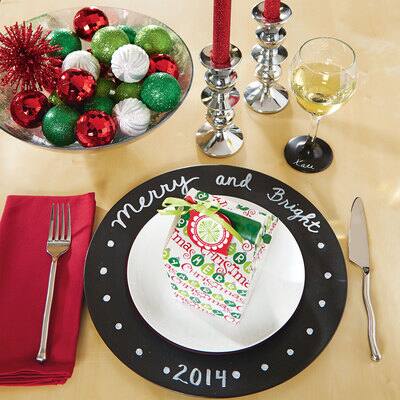 Merry and Bright Chalkboard Charger Plate | Projects | Michaels