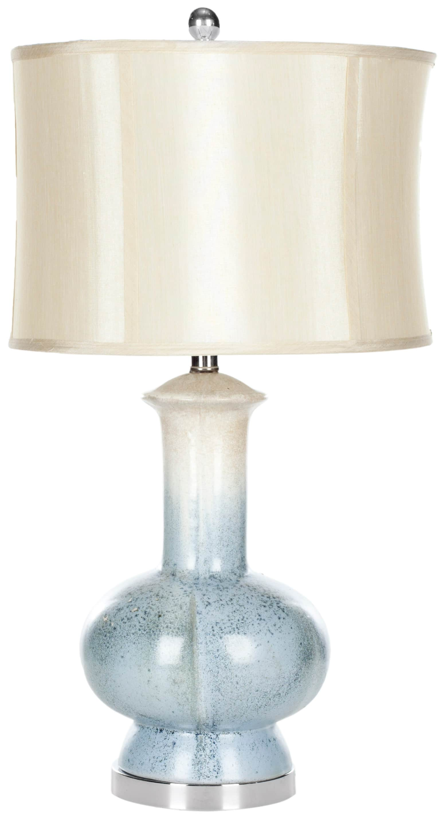 Leona Ceramic Table Lamp in Cream &#x26; Blue